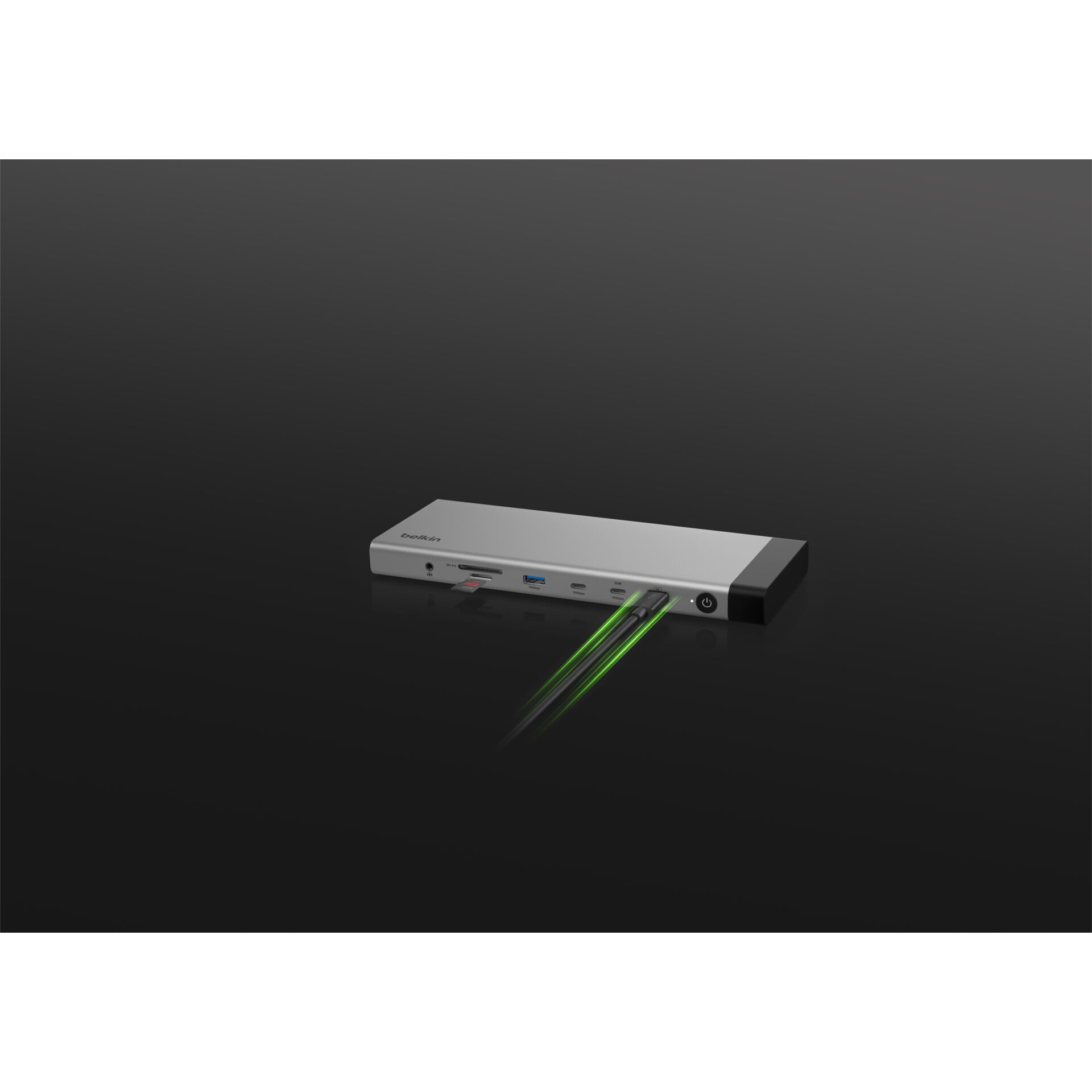 Dockingstation, USB-C-Hub, Thunderbolt-Dock, HDMI-Anschluss, Grüner Laser
