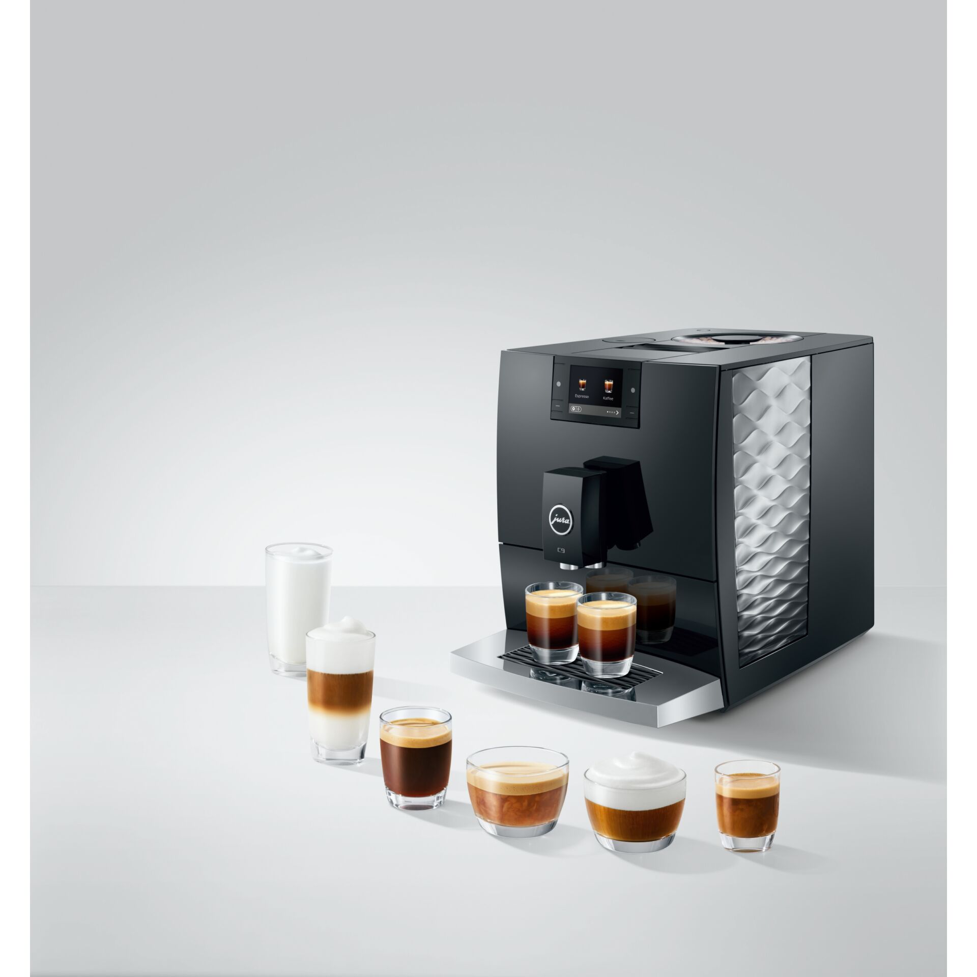 Kaffeeautomat, Espressomaschine, Kaffeevollautomat, Tassenvariante, Kaffeezubereitung