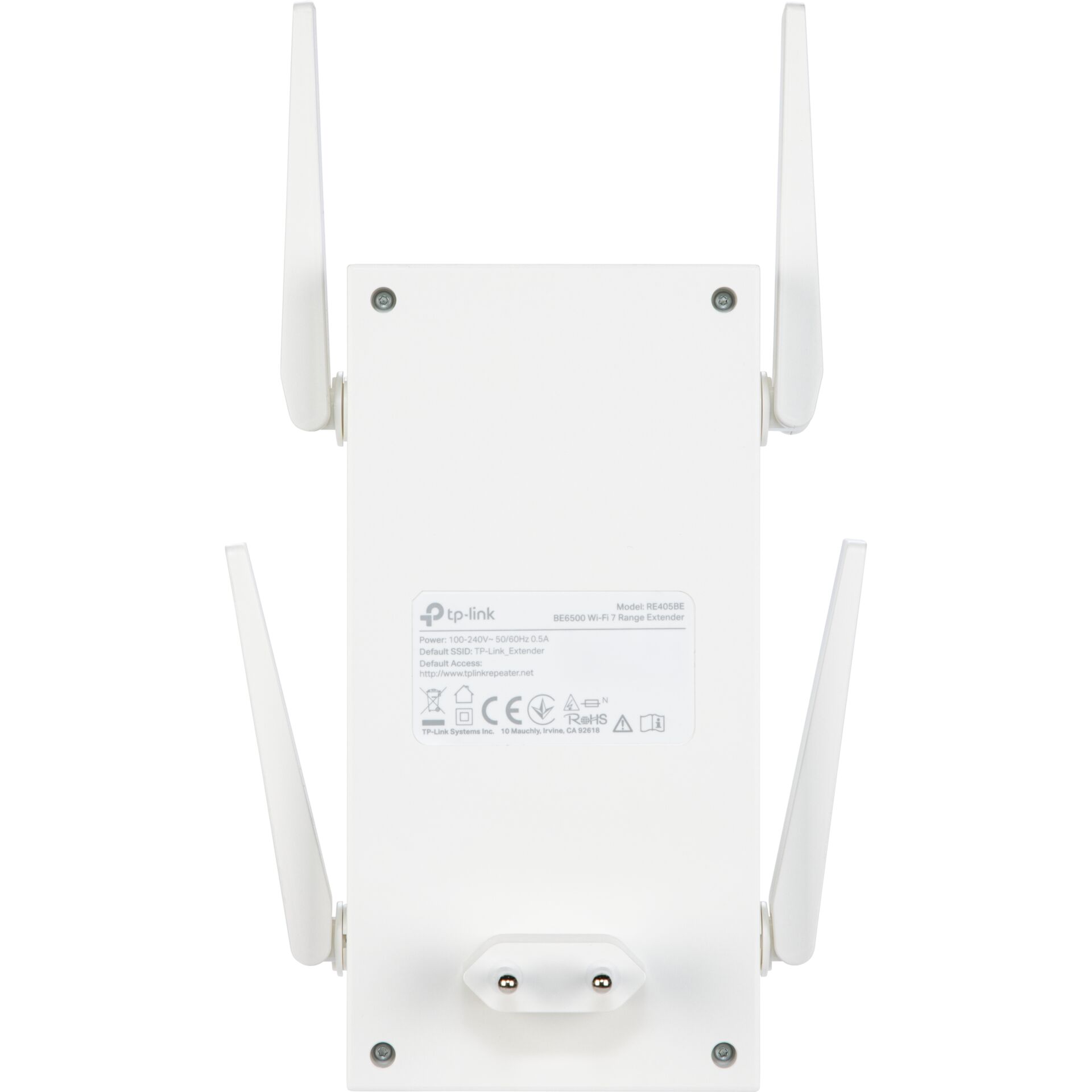 WLAN-Repeater, WLAN-Verstärker, vier Antennen, weiß, TP-Link