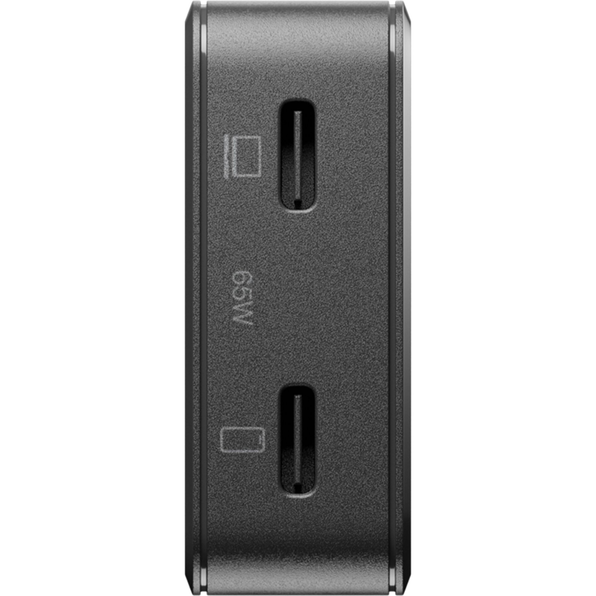 USB-C-Hub, 45W-Ladegerät, duale USB-C, schlankes-Adapter, schwarz