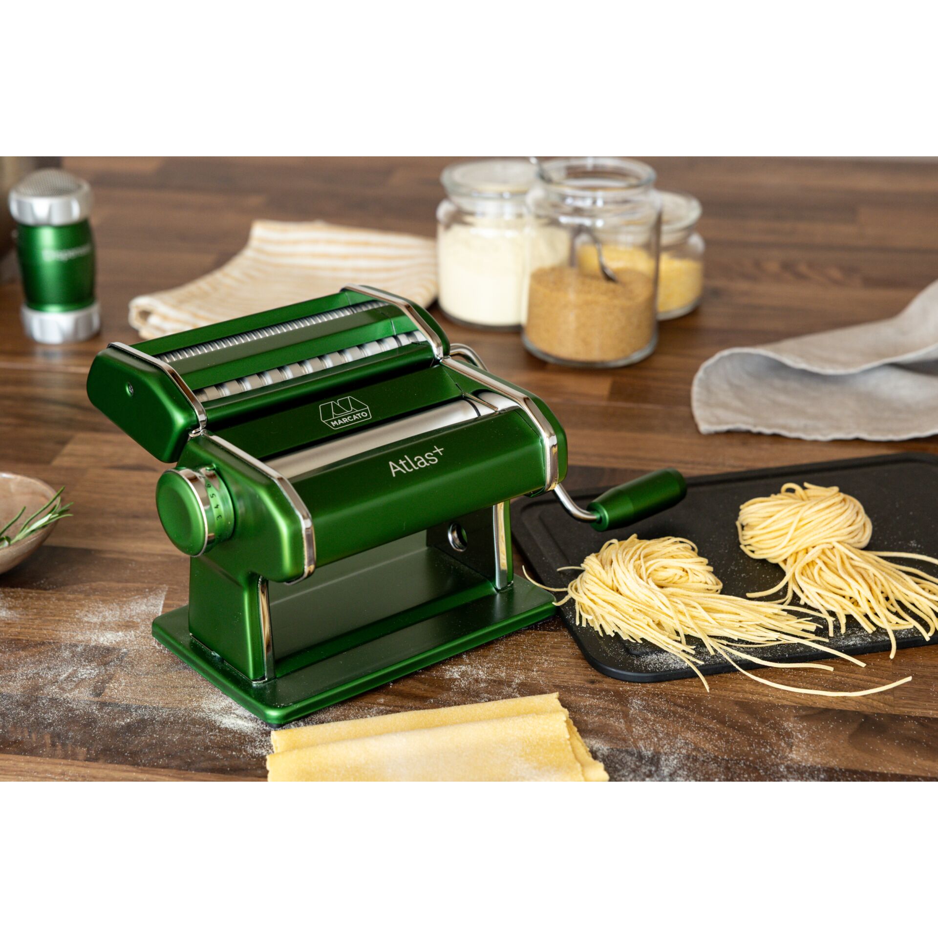 Pasta-Maschine, Nudelmaschine, Grün, Metall, Küche