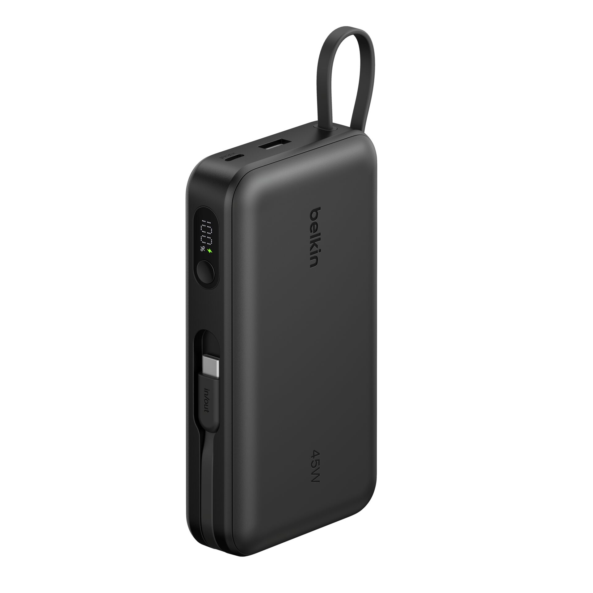 Powerbank, USB-C, Display, Lanyard, 4-5V/9V