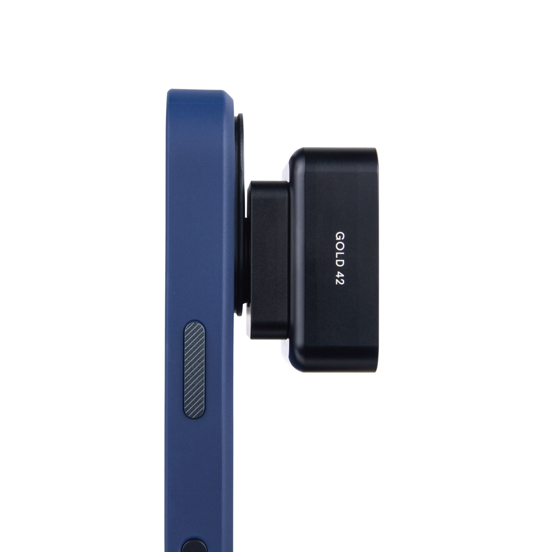 Kameralinse, Objektiv, Weitwinkeladapter, Schwarz, Roter Knopf, mountain bike, clip-on lens, phone accessory, magnetic mount, blue color