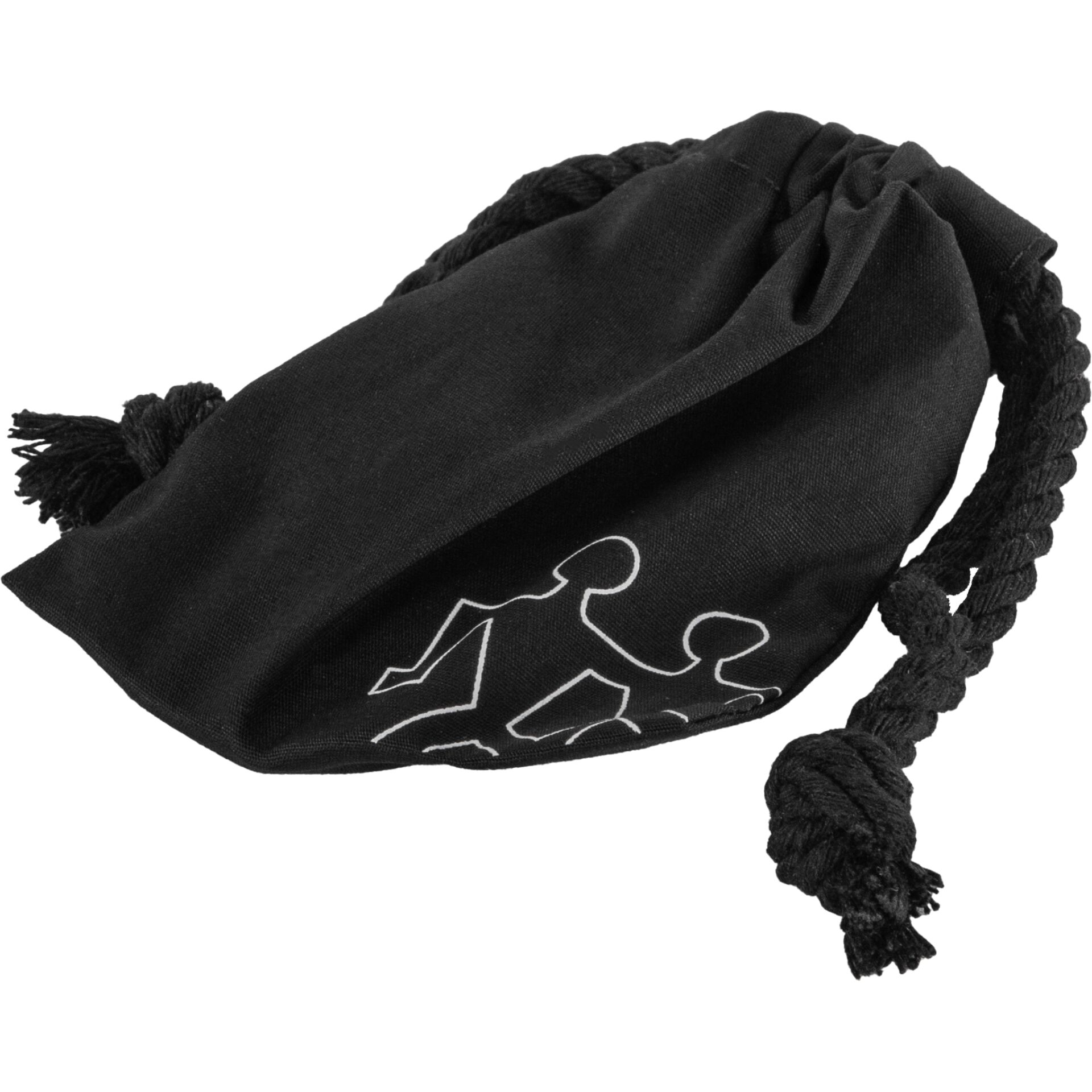 Schuhbeutel, Schwarz, Stoff, Kordelzug, Figurenaufdruck