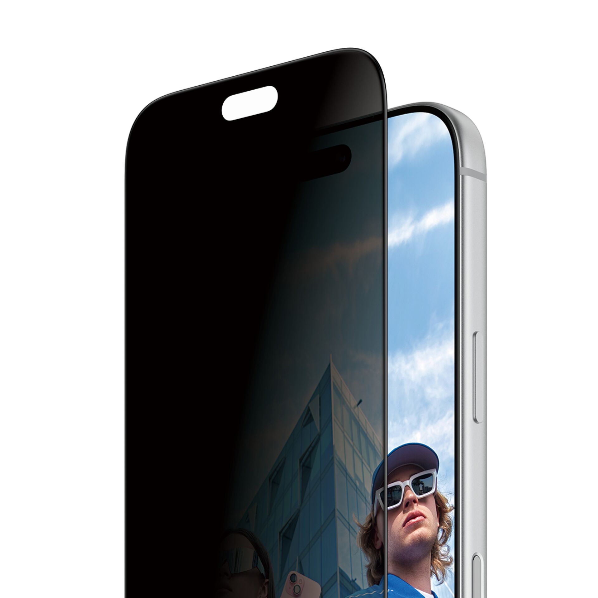 smartphone, Bildschirm, Glas, randlos, schwarz