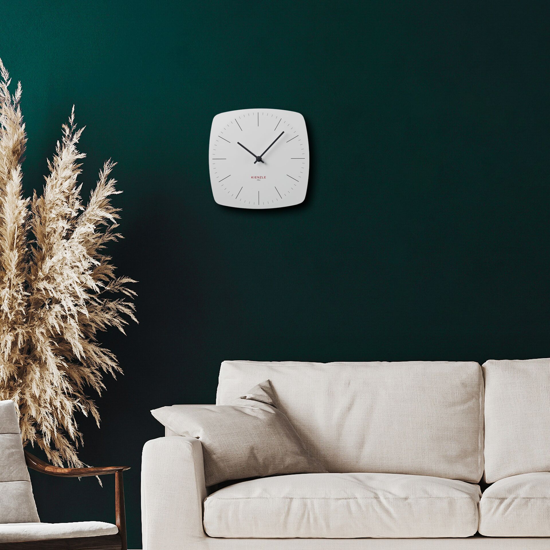 Drinnen, Innenarchitektur, Inneneinrichtung, Kissen, Wanduhr