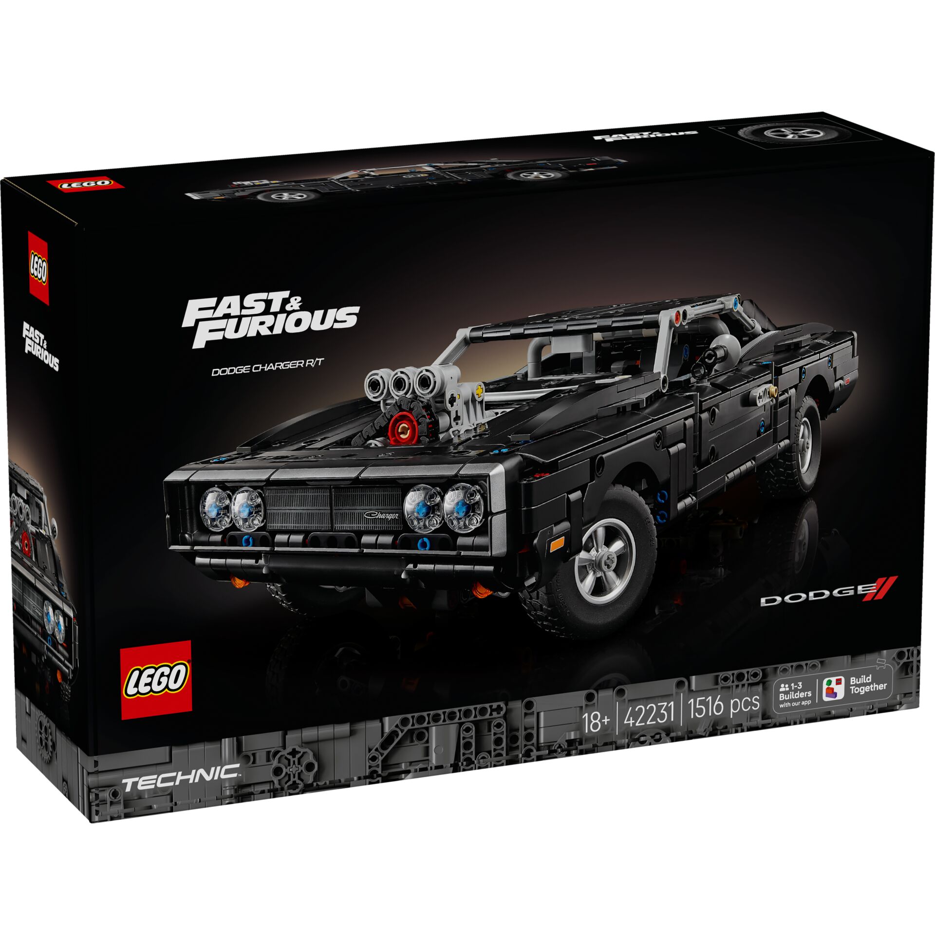 LEGO, Technic, Dodge Charger, Schwarz, Modellbausatz
