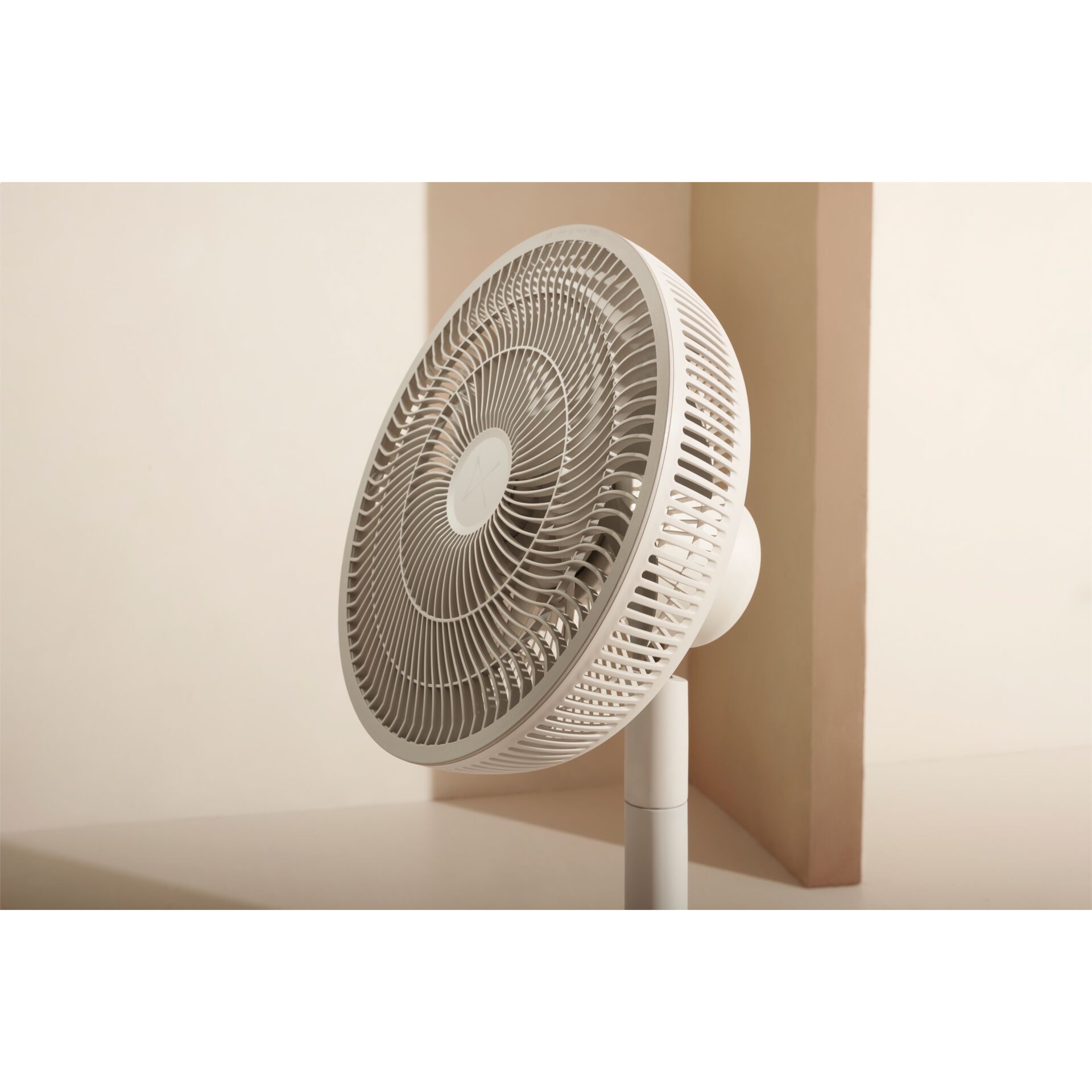 ventilator, Tischventilator, verstellbarer Ständer, weiß, Metallgitter