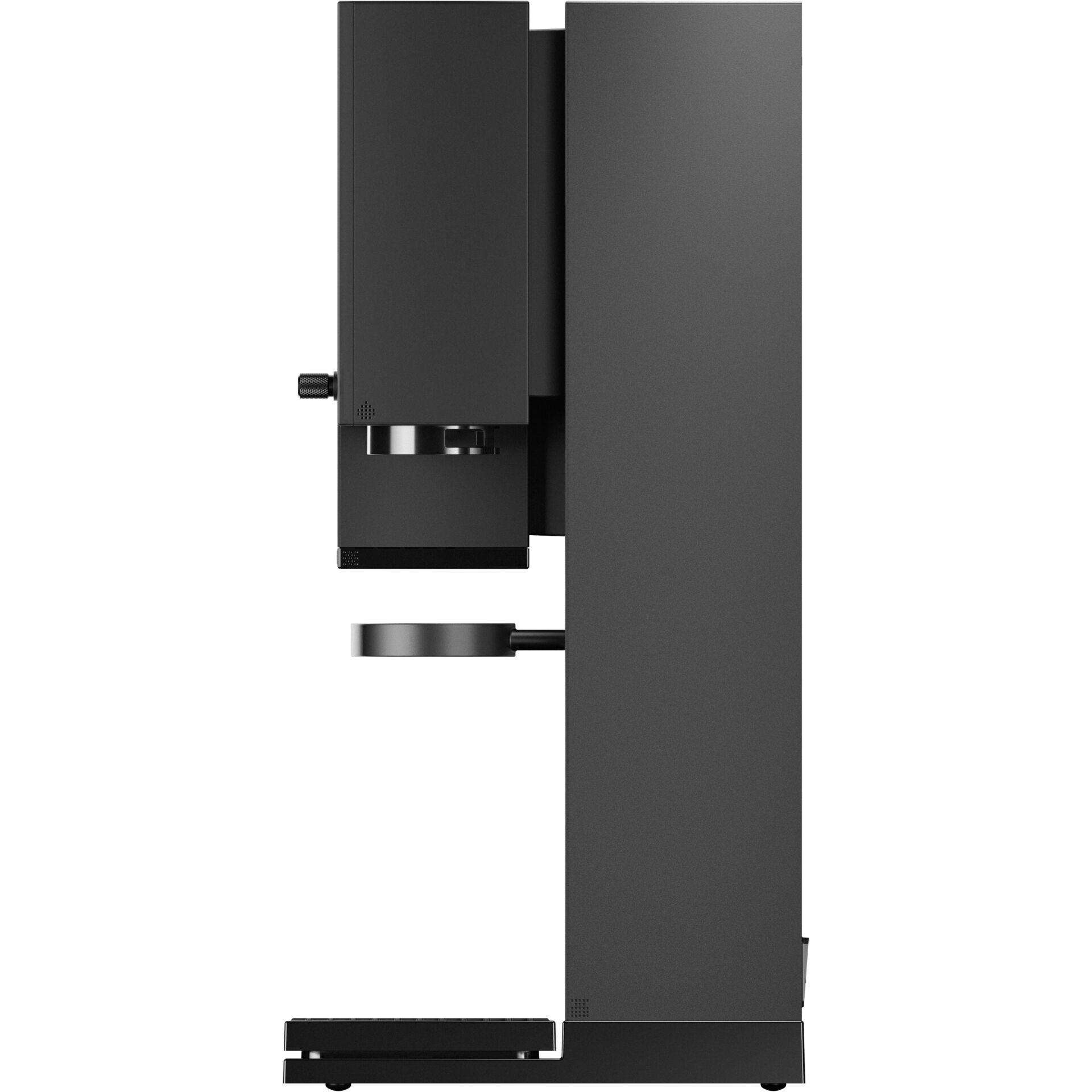 Kaffeemaschine, Espressomühle, schwarz, Metall, schlankes design