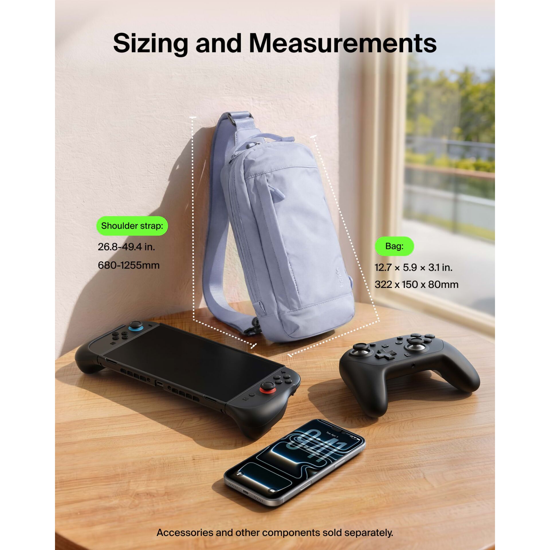 Rucksack, Schultergurt, Tasche, Gaming-Controller, Smartphone-Stand