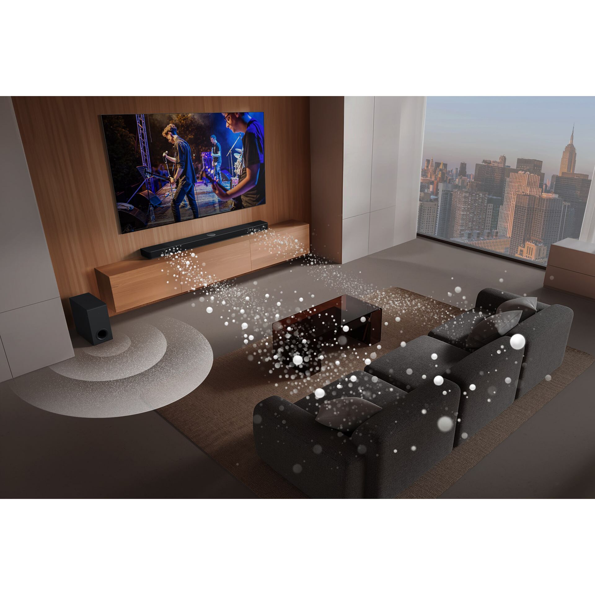 Innenarchitektur, Wohnzimmer, Bildschirm, Überwachen, Sprecher