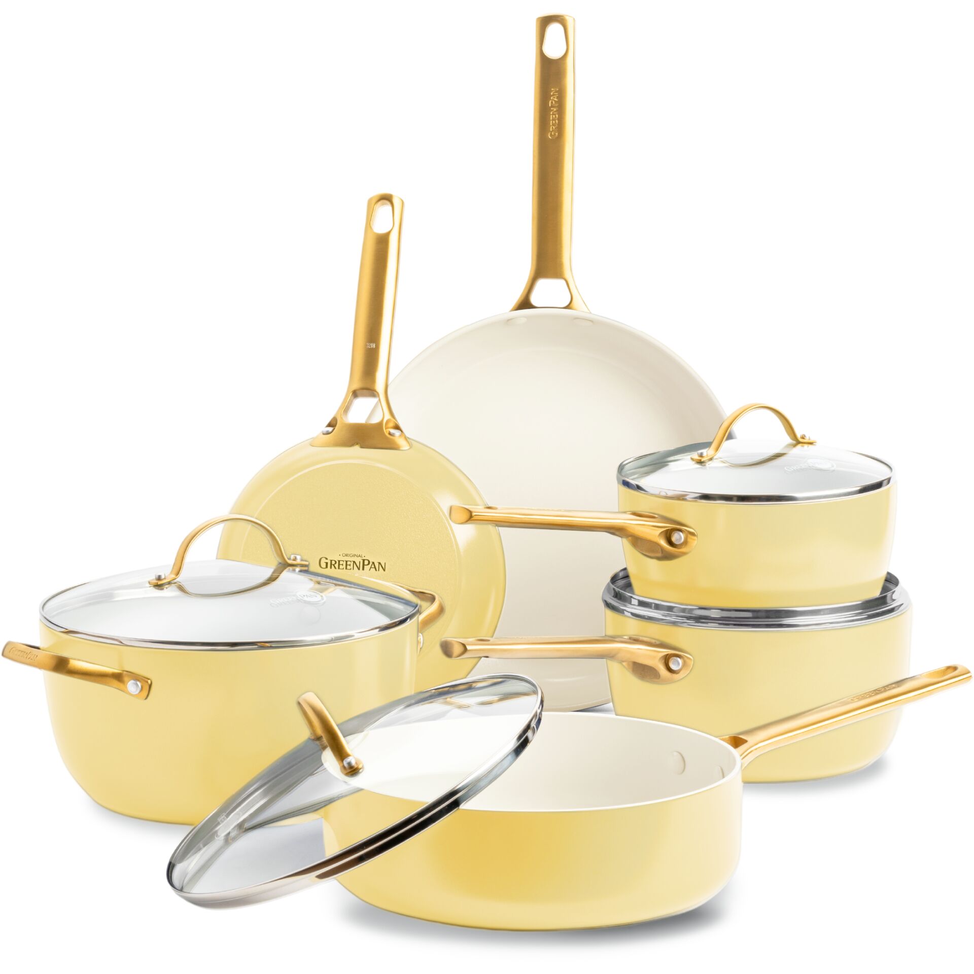 GreenPan Padova Reserve 6 Tlg  Topf&Pfannenset Gelb