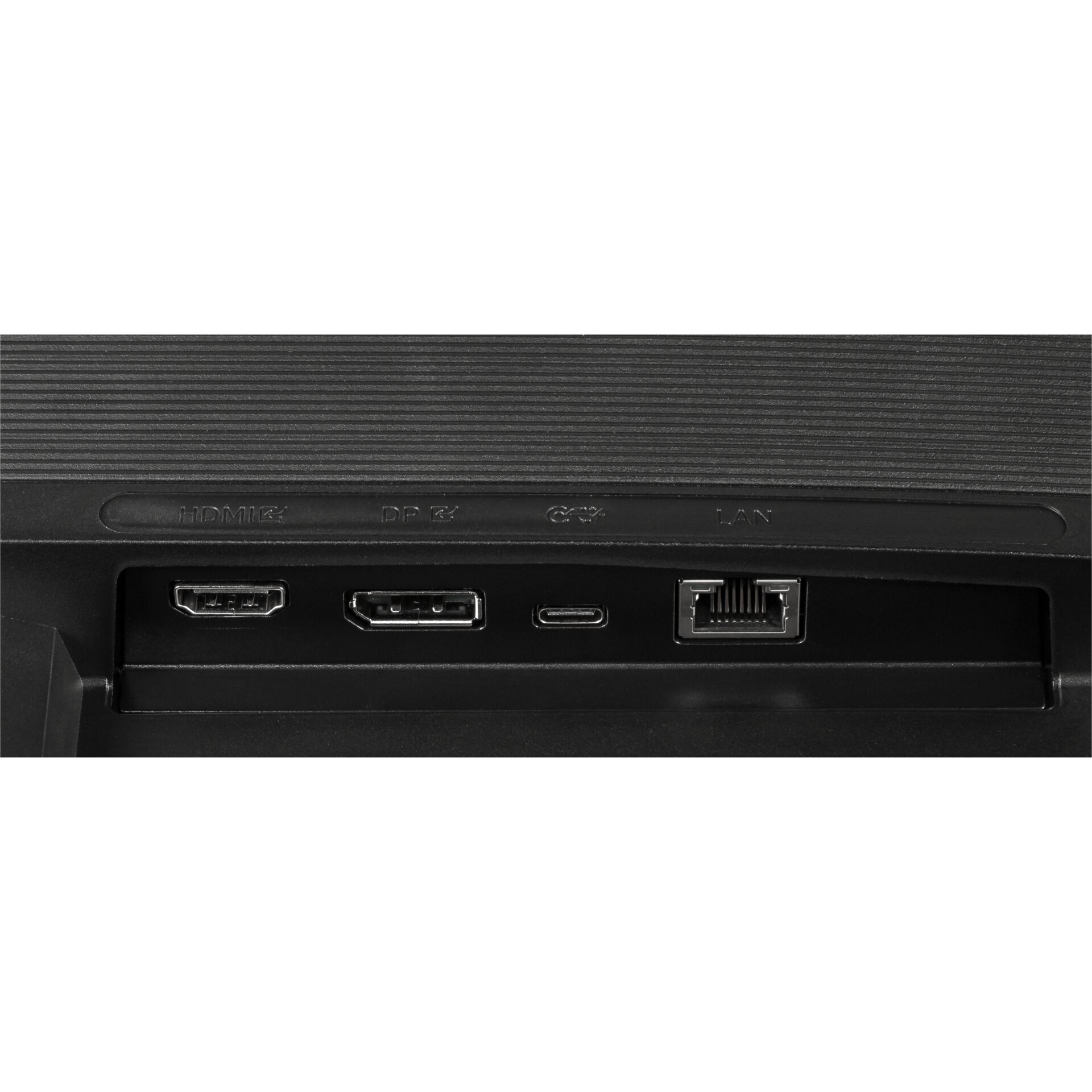 HDMI, DisplayPort, USB-C, LAN, Rückseite