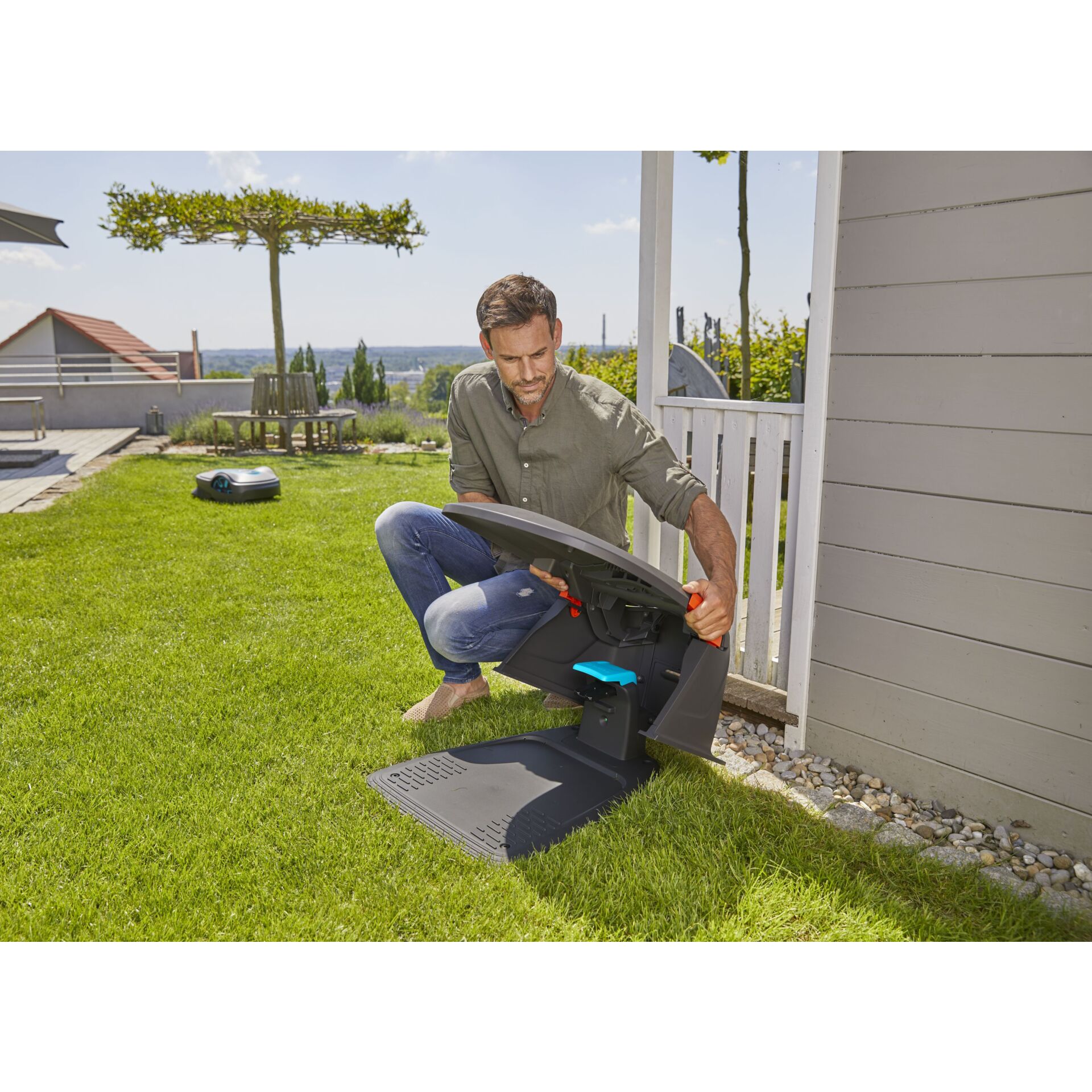 Gras, Innenarchitektur, Rasen, Hinterhof, Person