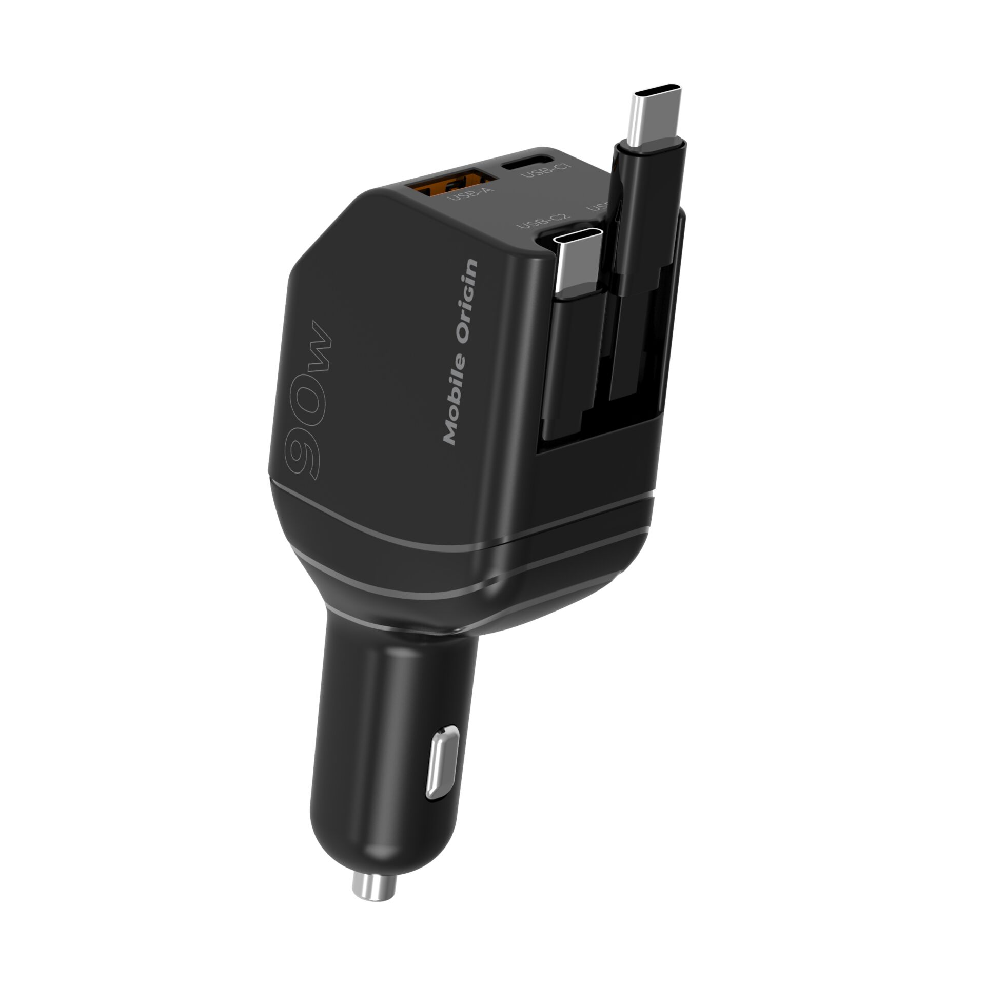 Kfz-Ladegerät, USB-C, USB-A, Kfz-Stecker, Multifunktions-Ladeadapter