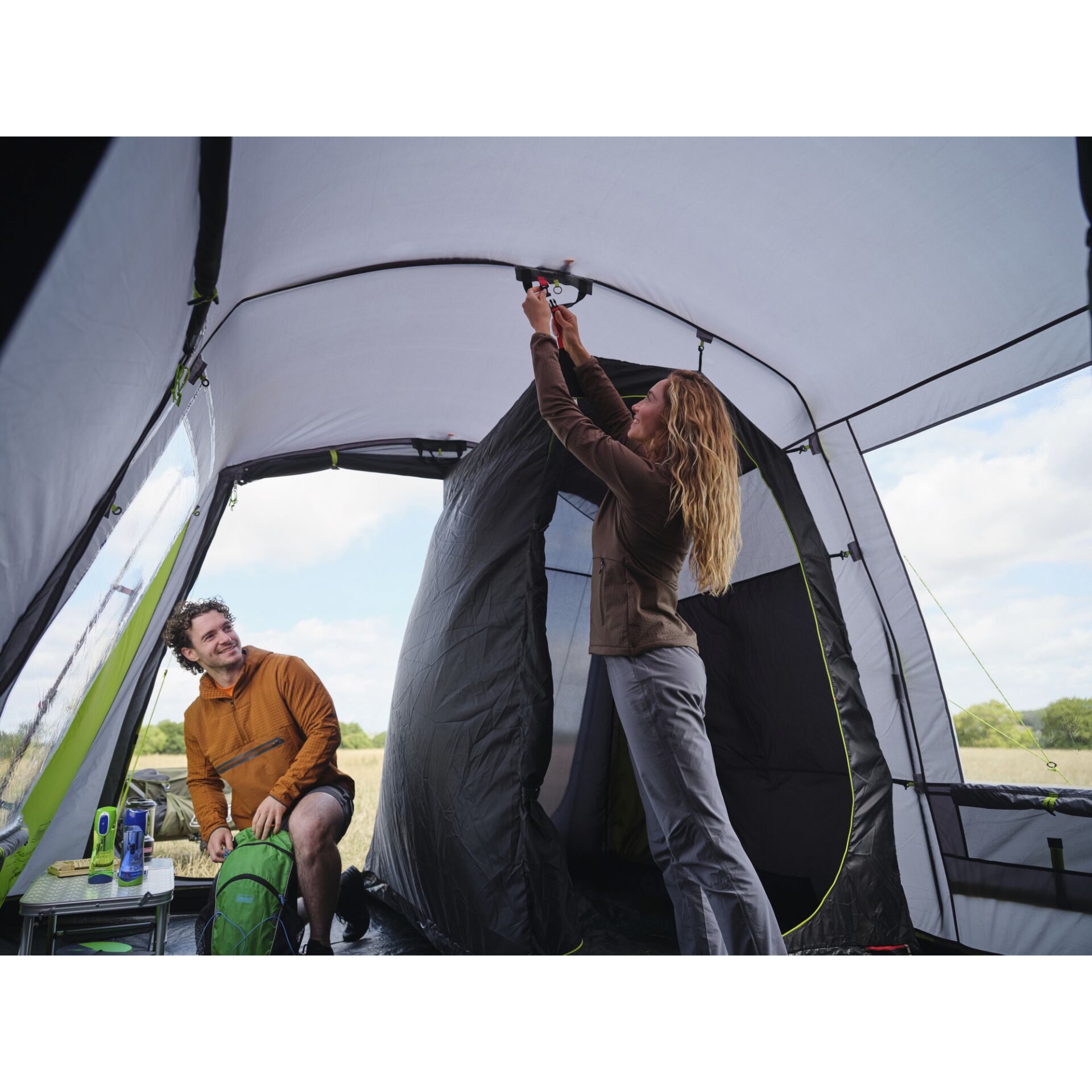 Draußen, Unterschlupf, Zelt, Campen, Person