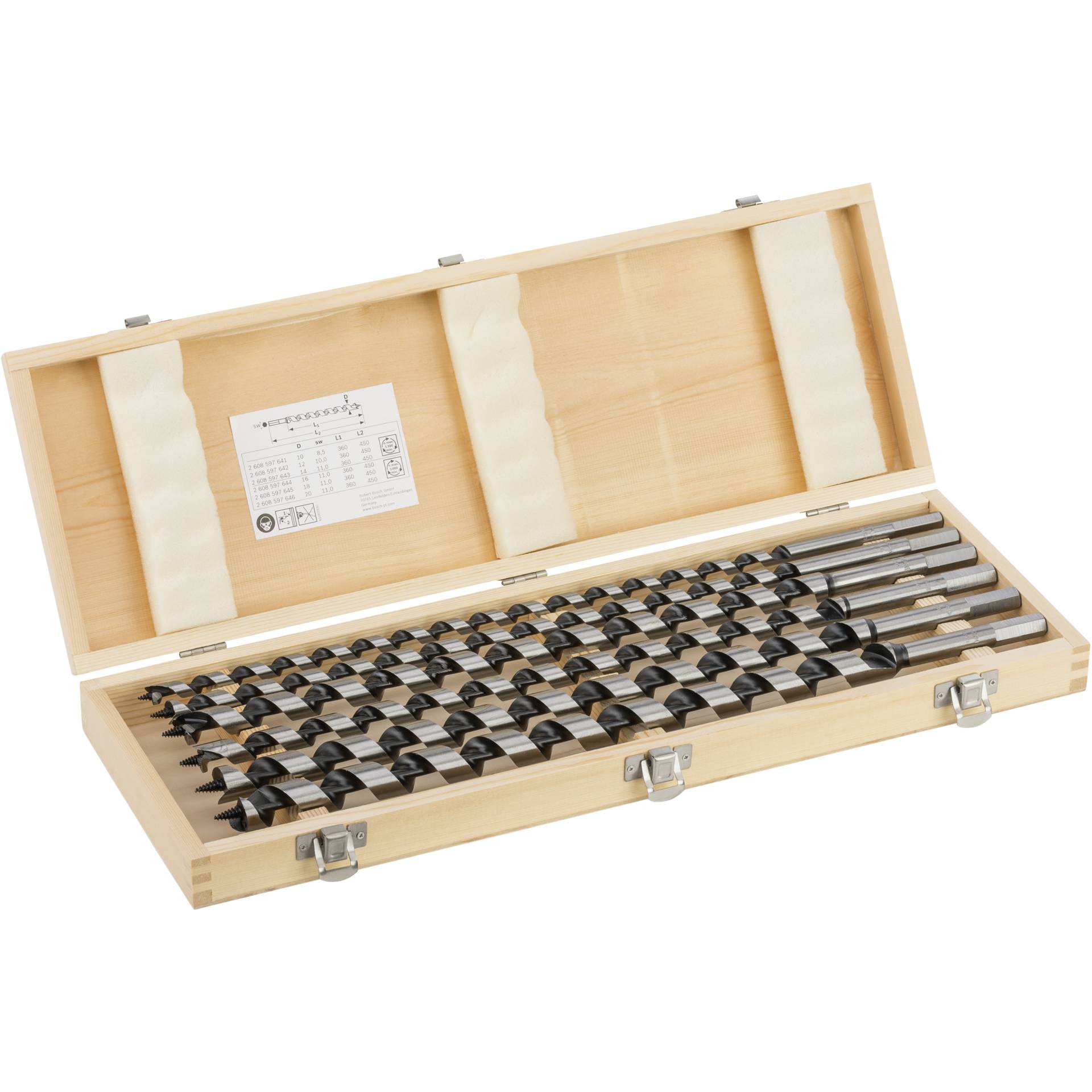 Bosch Schlangenbohrer Set  6 tlg., 450 mm