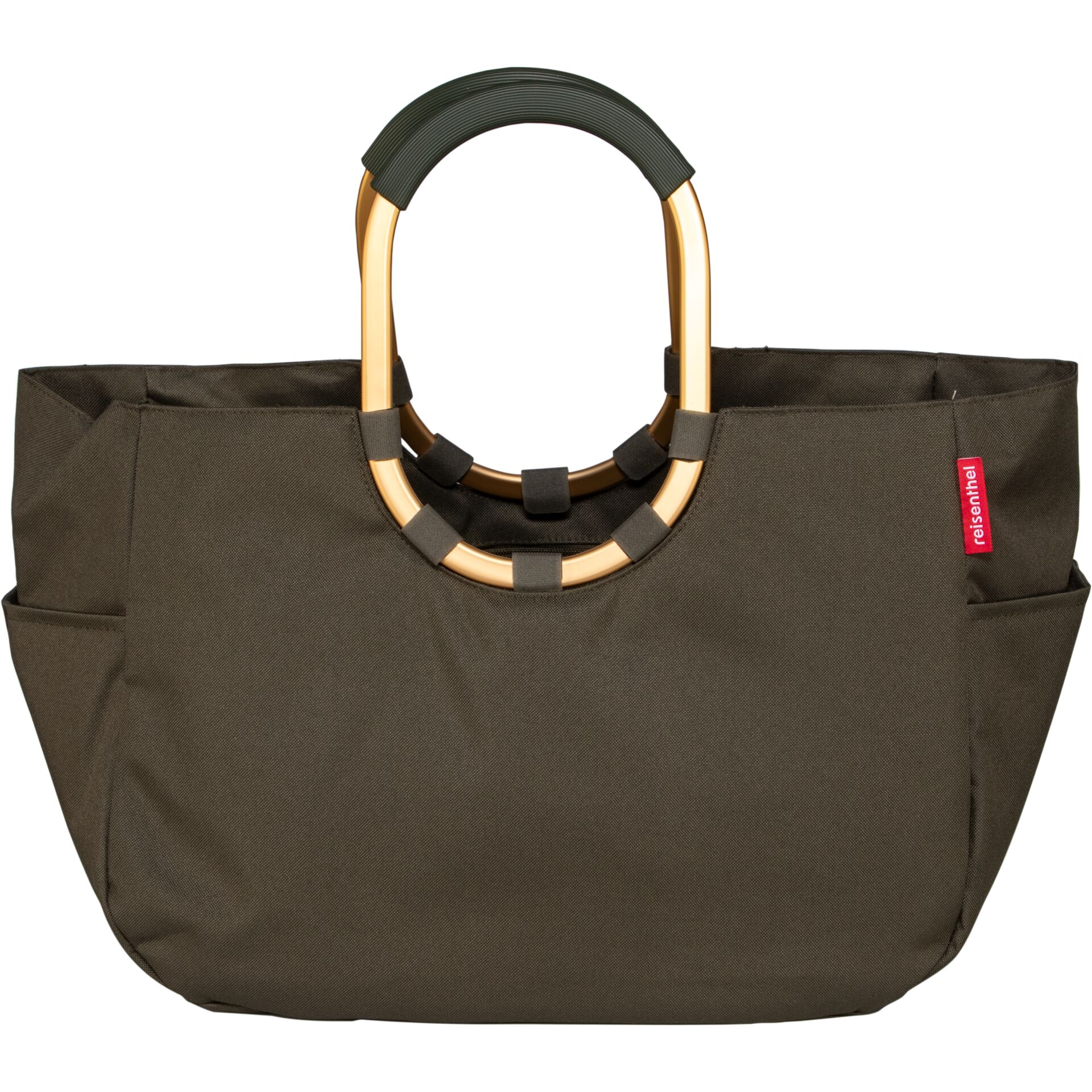 tote bag, olivgrün, Canvas, runder Griff, Ringengriff