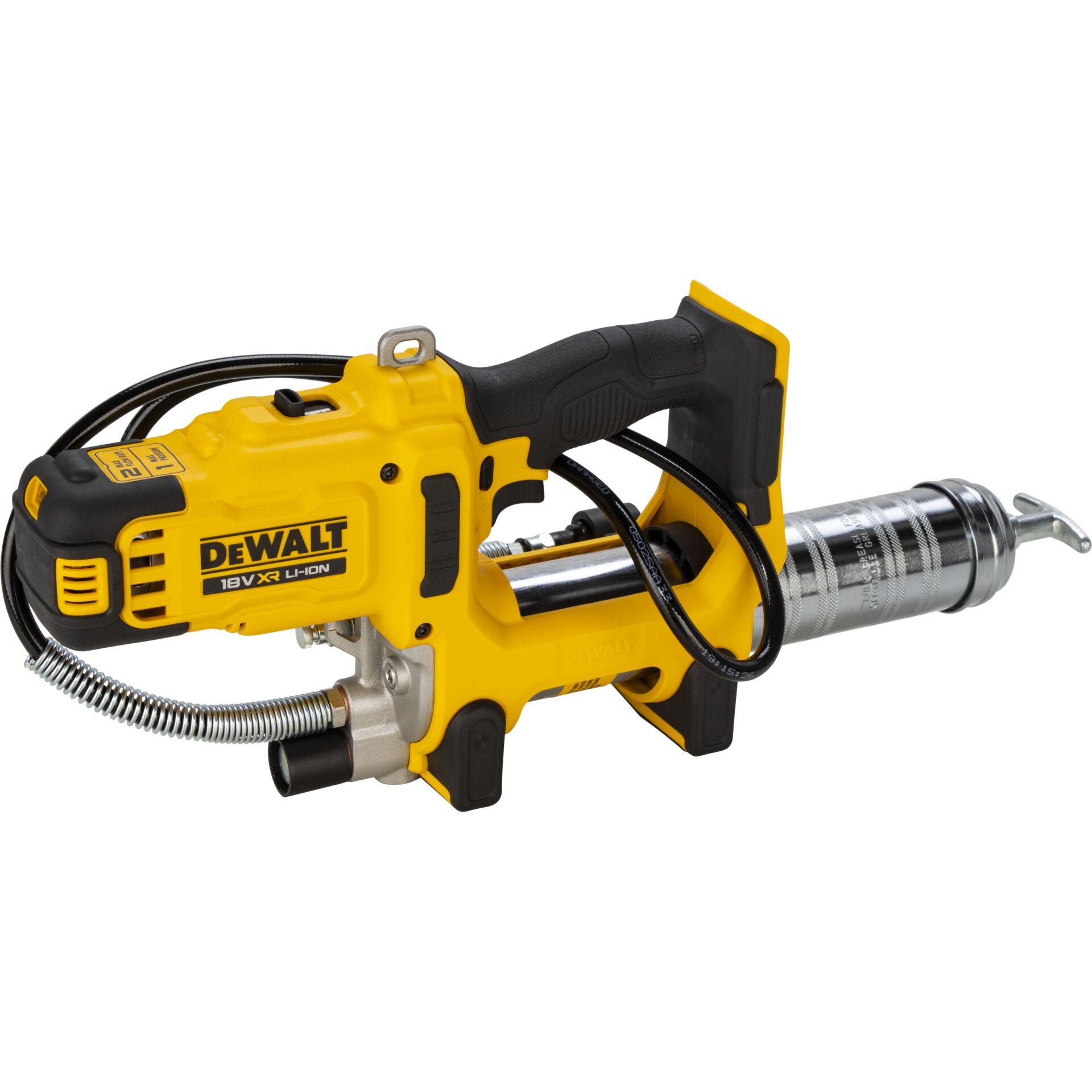 Akku-Bohrhammer, Gummierter Griff, Gelb-schwarz, 18V Li-Ion, Schlauch-Extruder