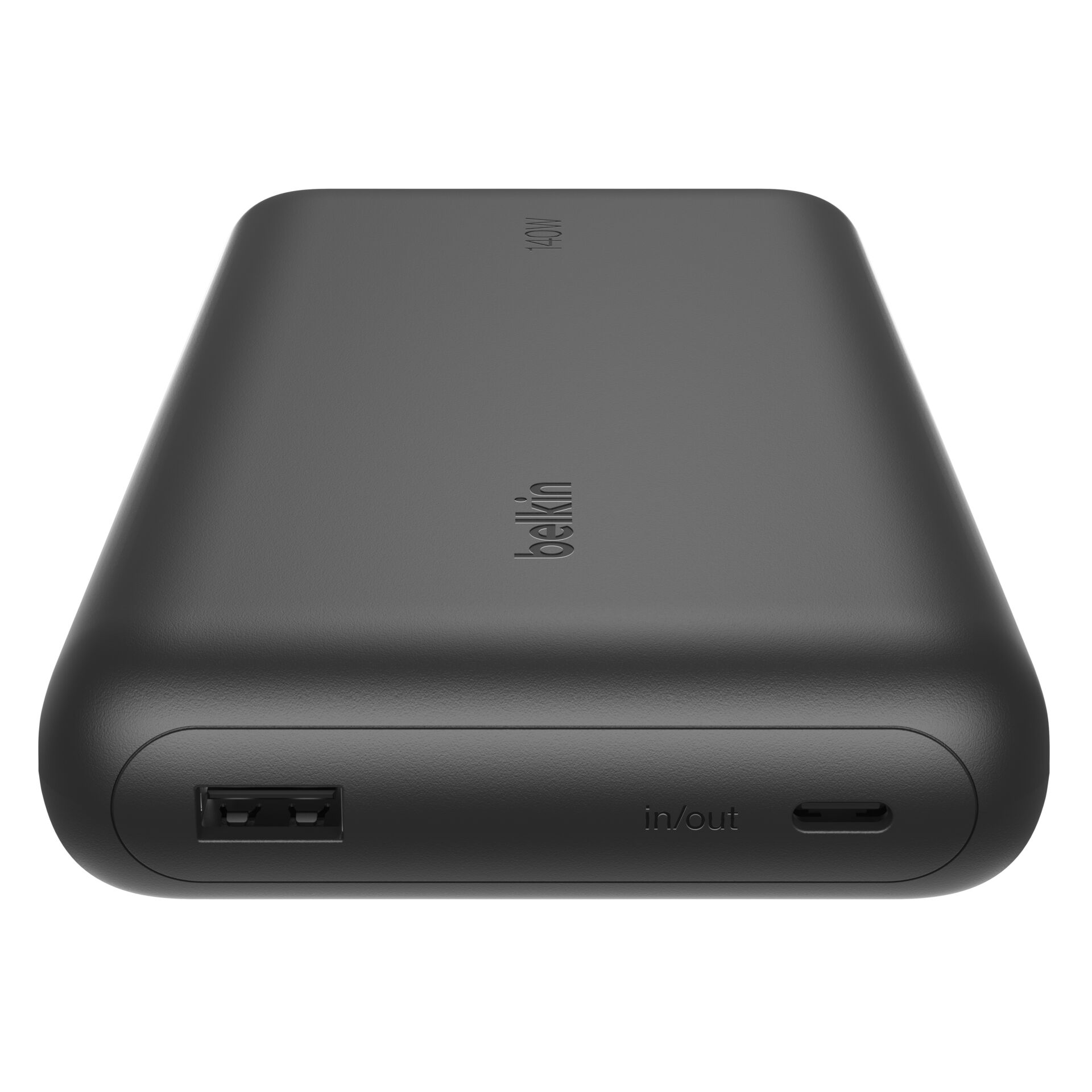 Power Bank, Tragbare USB-Ladequelle, USB-C, USB-A, Schwarz