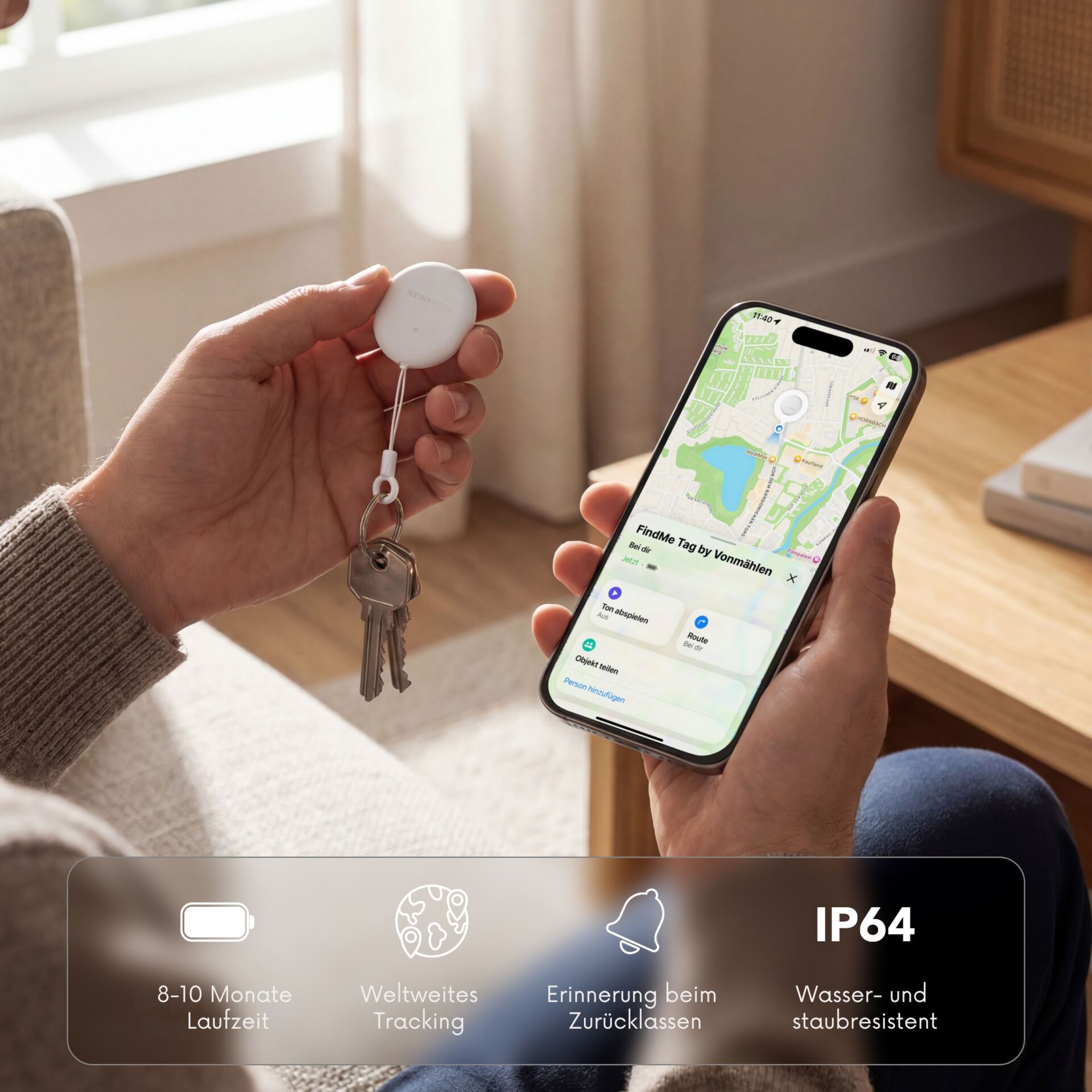 AirTag, Schlüsselanhänger, Telefon-Tracker, Universeller Tracker, Bluetooth-Tag