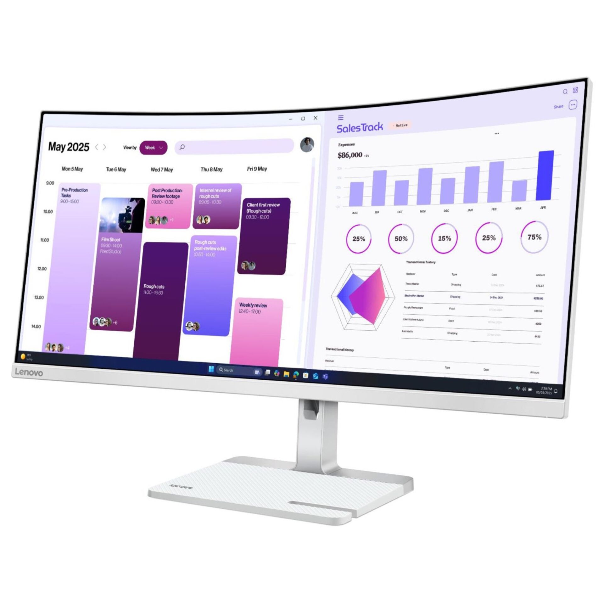 monitor, computer, all-in-one stand, curved display, ultrawide?, desk setup