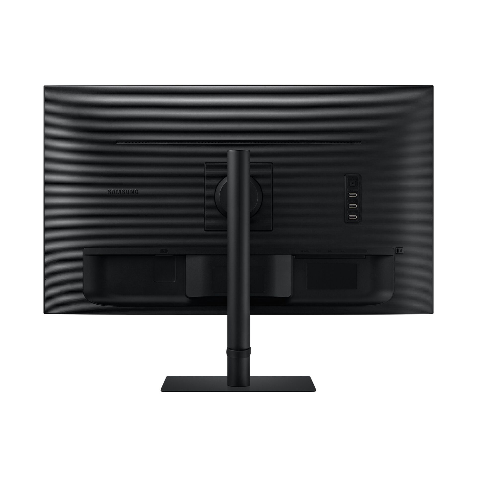 monitor, computer monitor, schwarz, stativ, anschlüsse