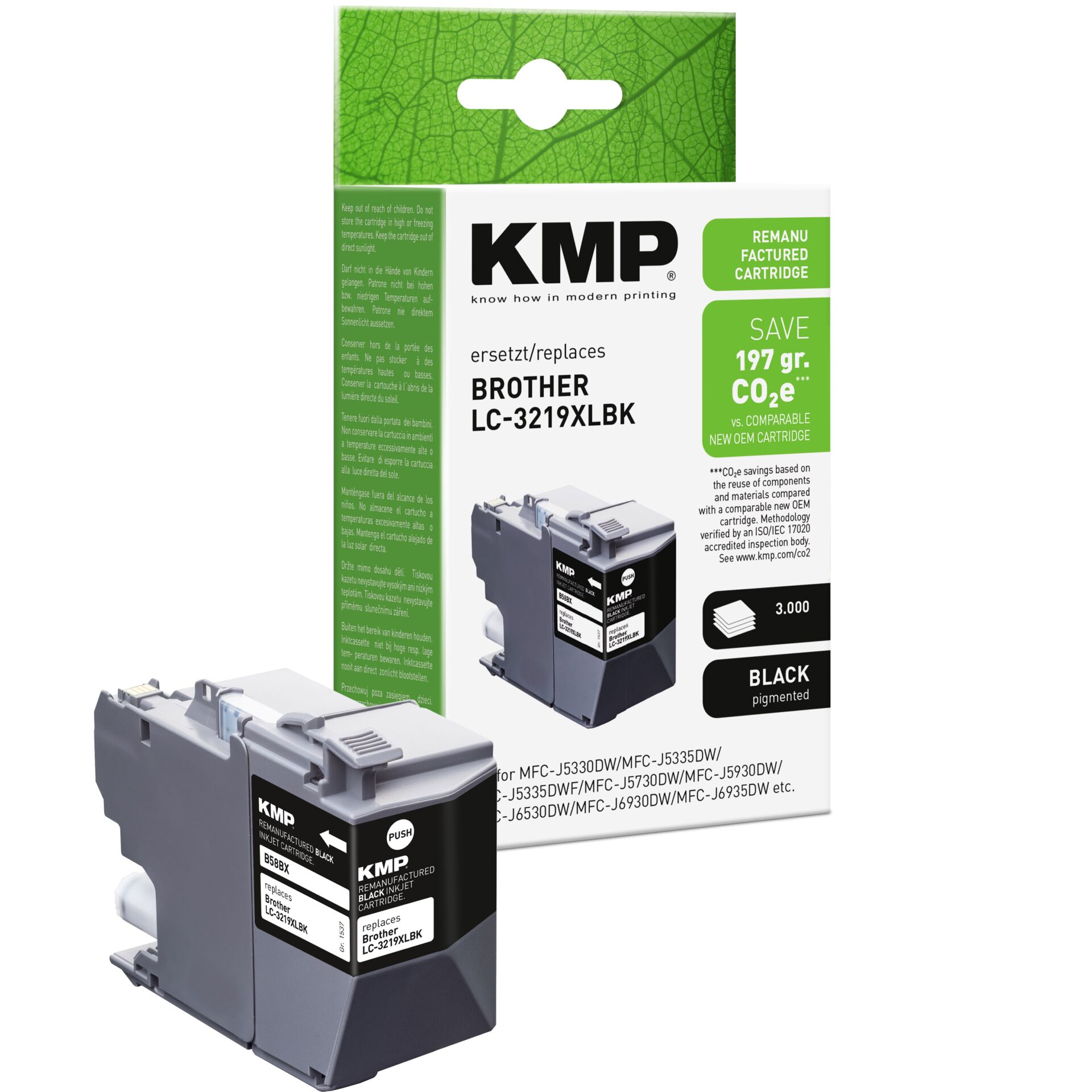 Adapter, Elektronik, Computer-Ausrüstung, Computerausrüstung, QR-Code, tintenpatrone, toner, schwarz, für Brother, LC-3219XLBK