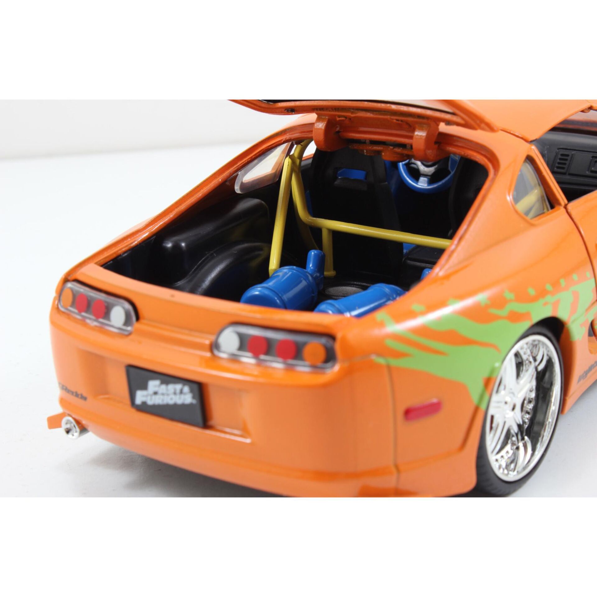  Modellauto, Sportwagen, Orange, Rennsitzen, Offenes Heckbereich