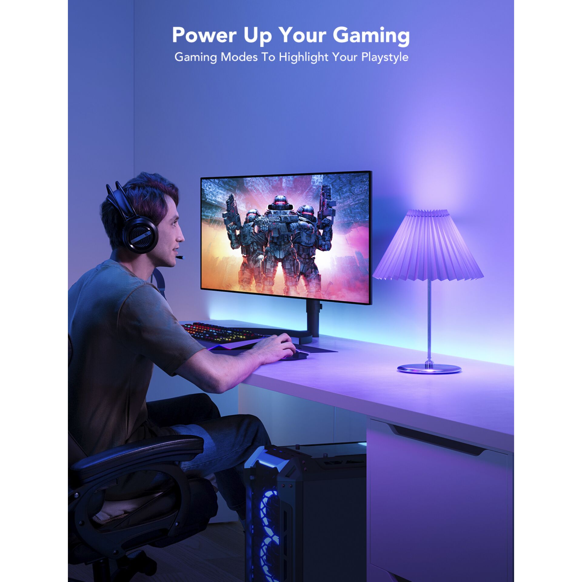 Lampe, Kopfhörer, Erwachsener, Mann, Person