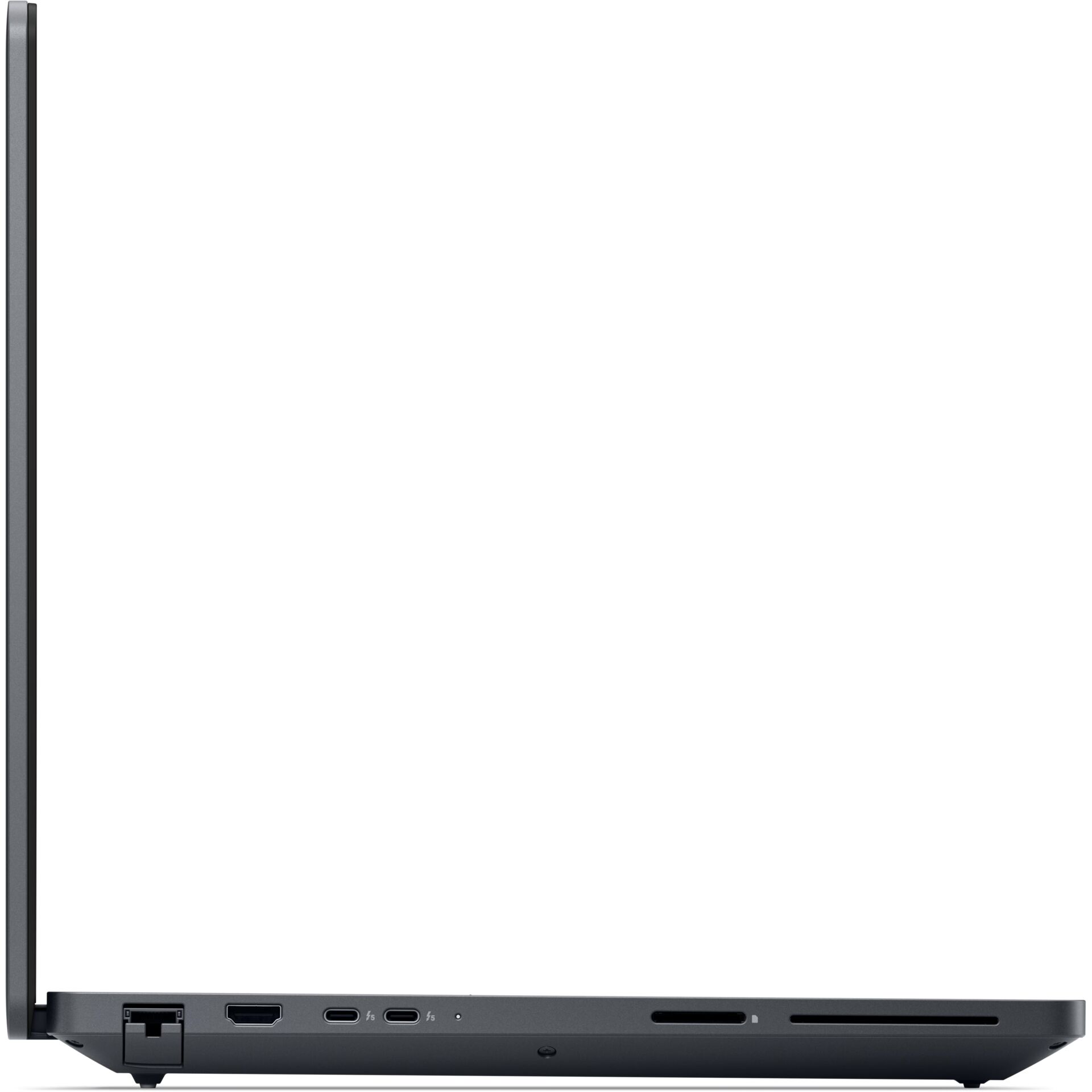Laptop, Ultrabook, dünne Bauform, linke Seitenanschlüsse, dunkelgrau
