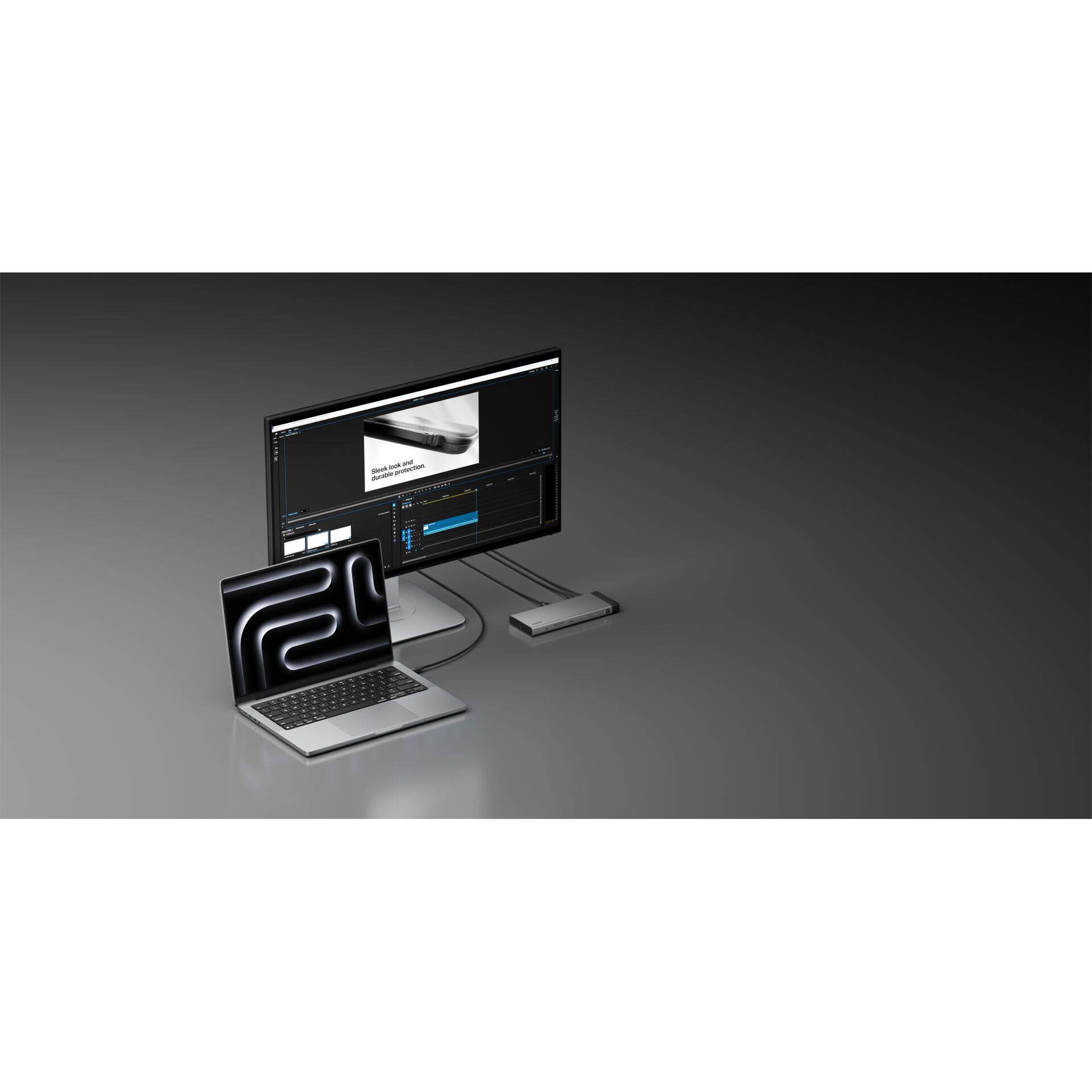 Laptop, Docking station, Monitor, USB-C, Arbeitsplatz-Setup