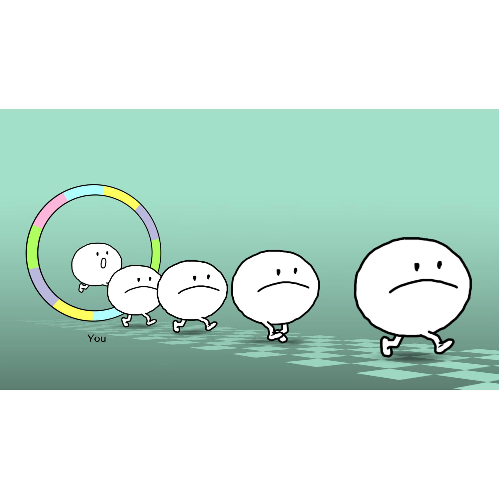 cartoon, kreis, konga?, charaktere, ring