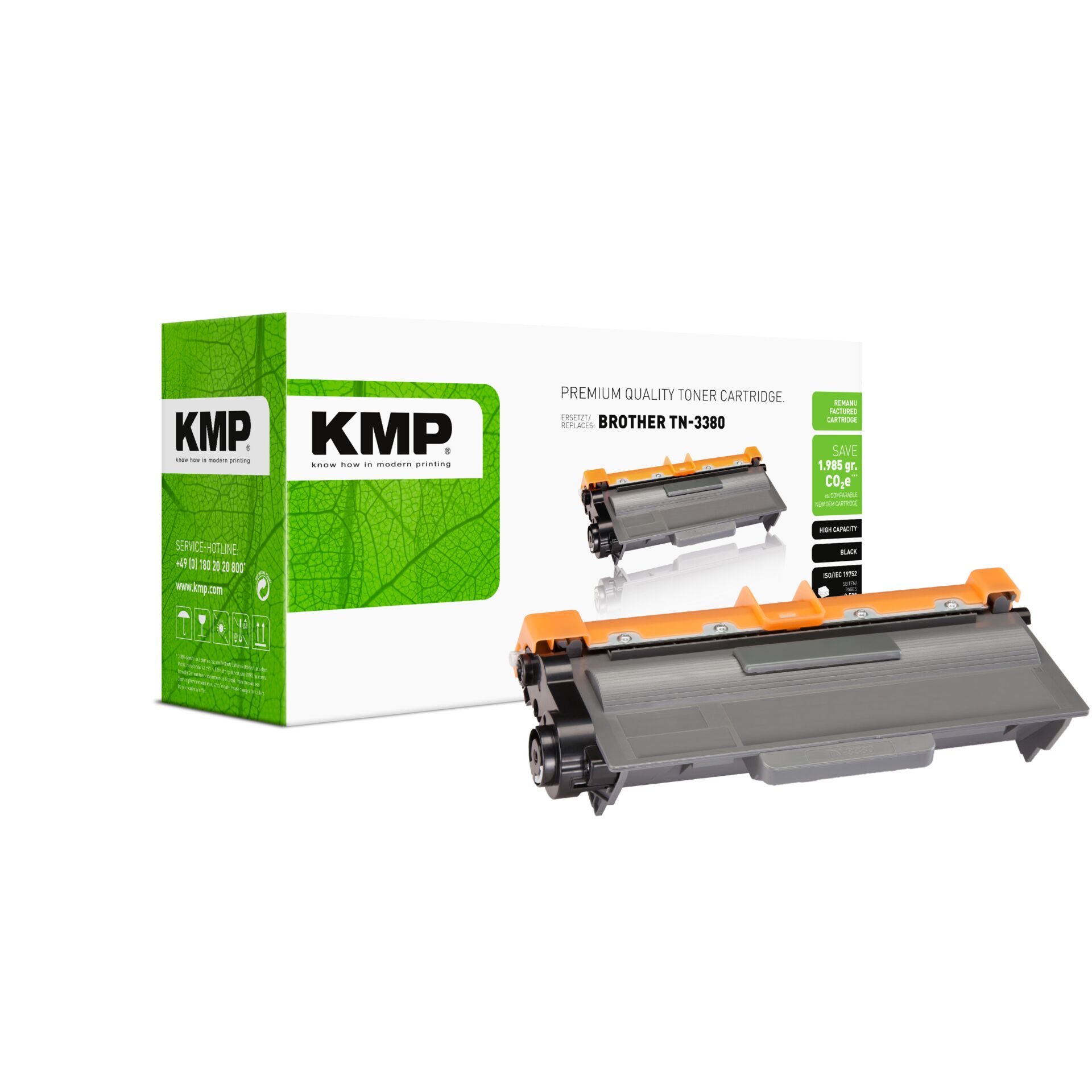Computerausrüstung, Elektronik, Hardware, Adapter, Maschine, Tonerpatrone, KMP, Grau, Orangene Verriegelung, Druckerzubehör