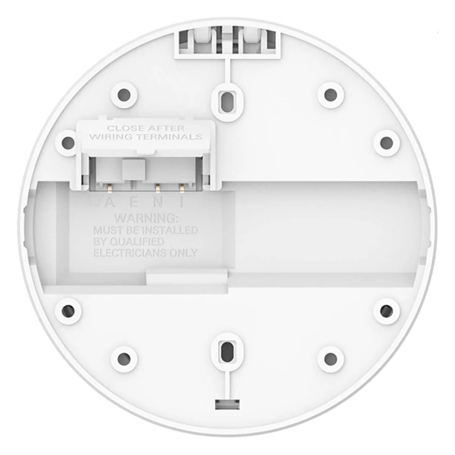Rauchmelder, Deckenmontage, Batteriefach, Weiß, Runder Sensor