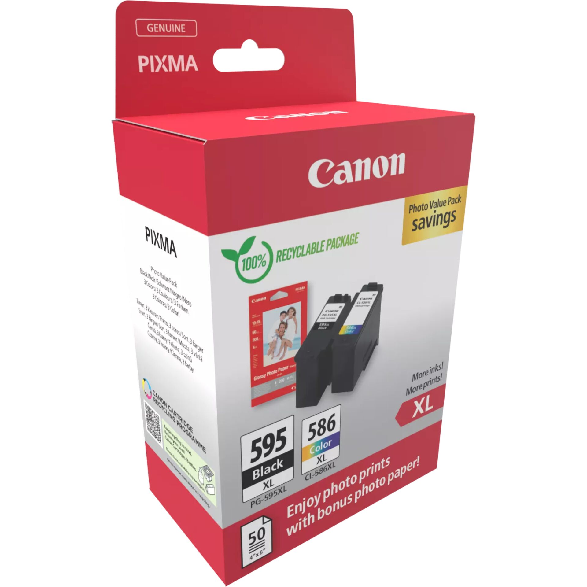Tintenpatrone, XL Größe, Canon Kompatibel, Schwarz, Farbstofftinte