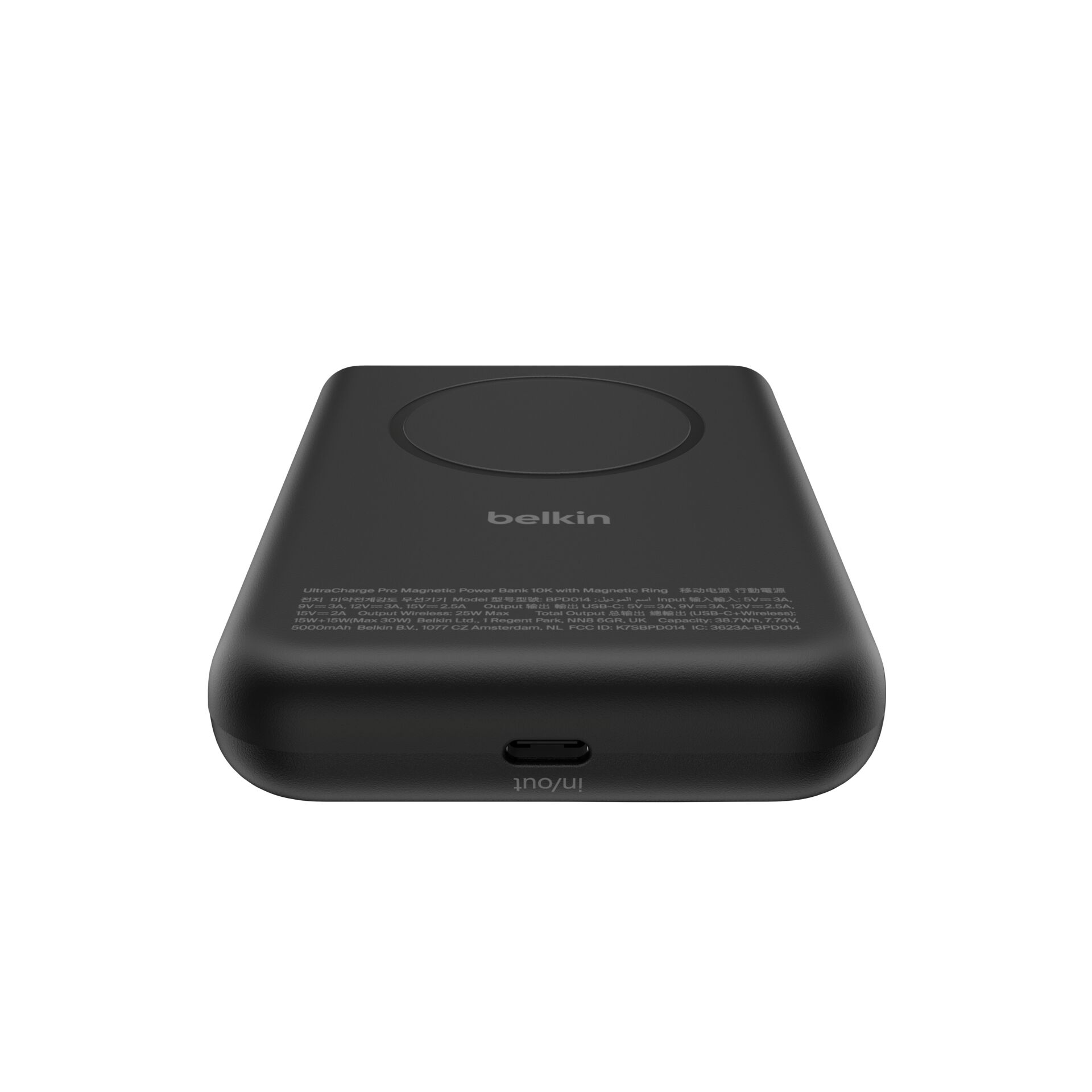powerbank, magnetisch, usb-c, schwarz, kompakt