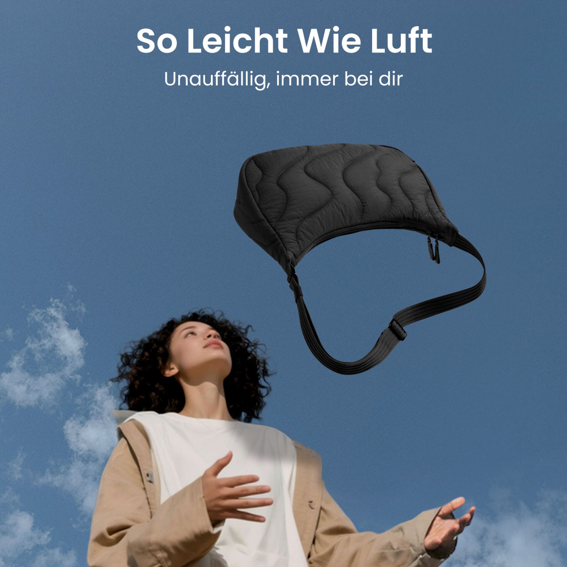 Kopfbedeckung, Quilted Cap, Kappe, Gepolstert, Schwarz