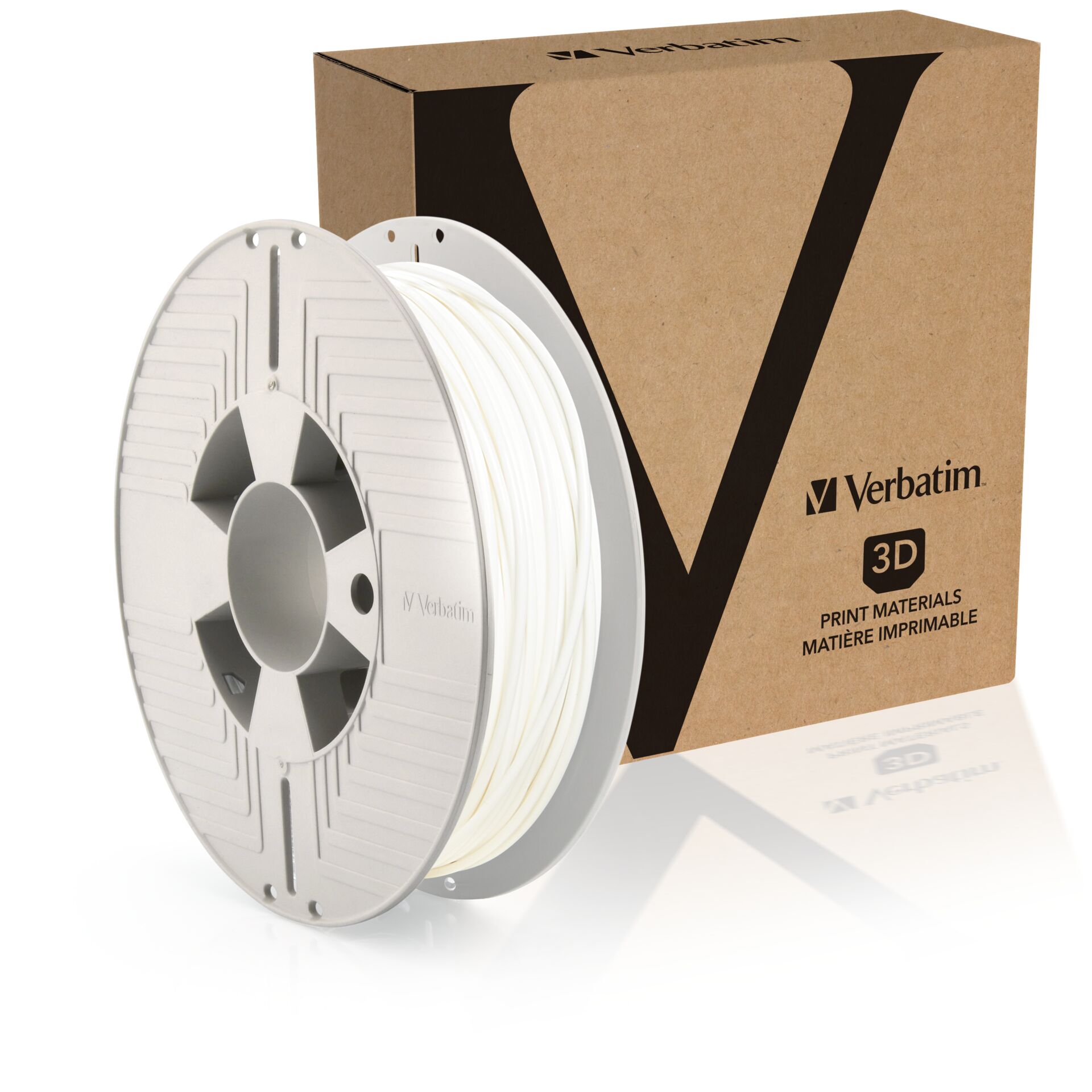Rolle, Band, 3D-Print, Filament, Spule, Weiß, Verbatim