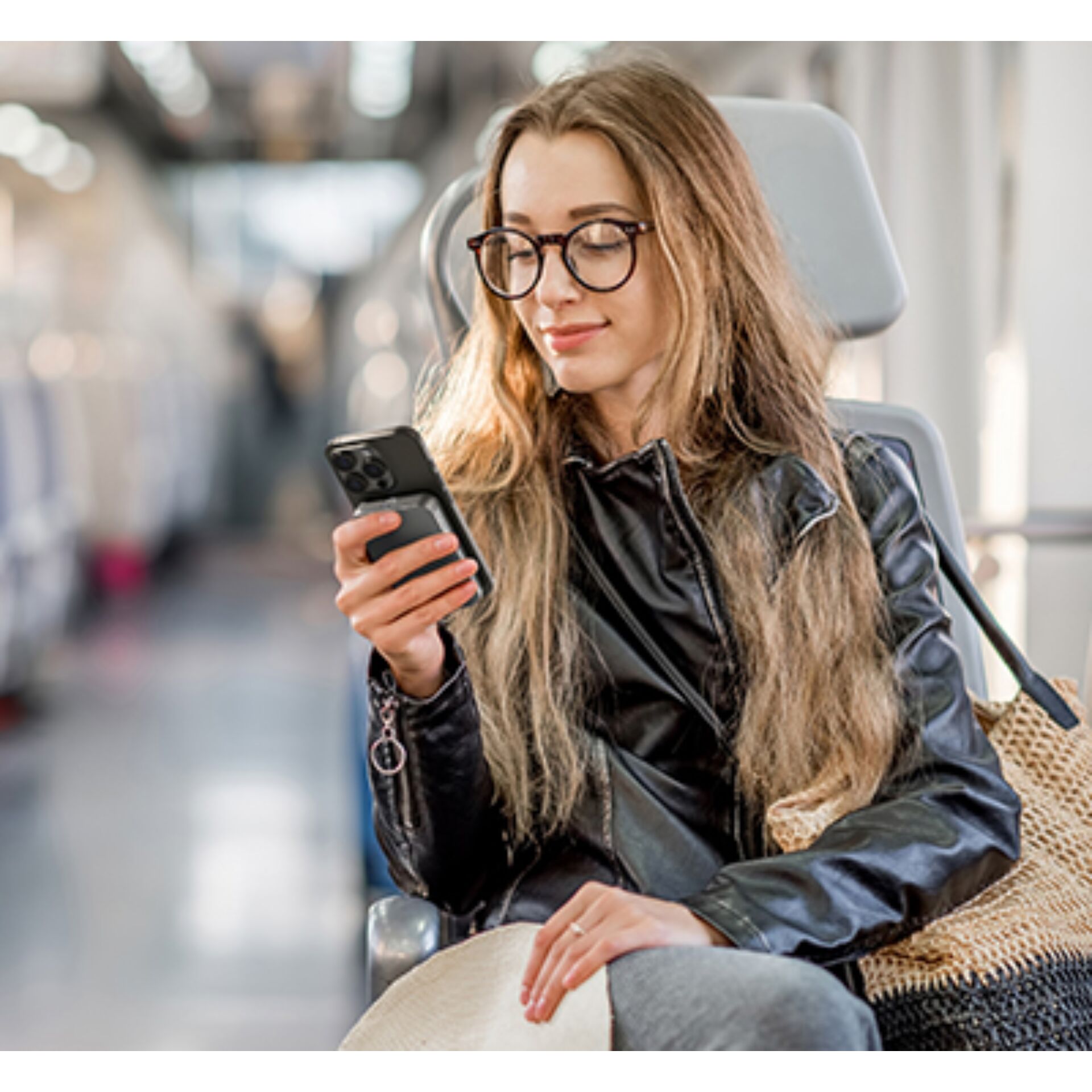 Mantel, Jacke, Sitzend, Fotografieren, Handy