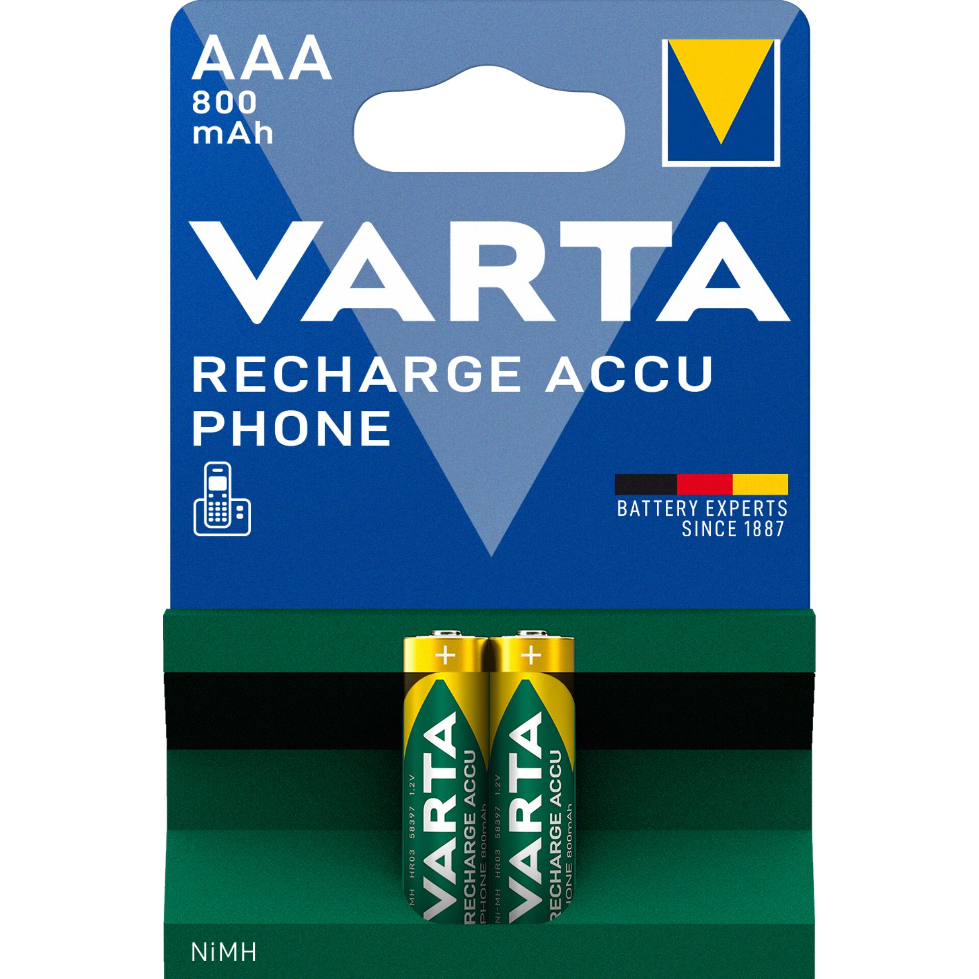 10x2 Varta Akku Professional  NiMh 800 mAh Micro VPE Innenk.