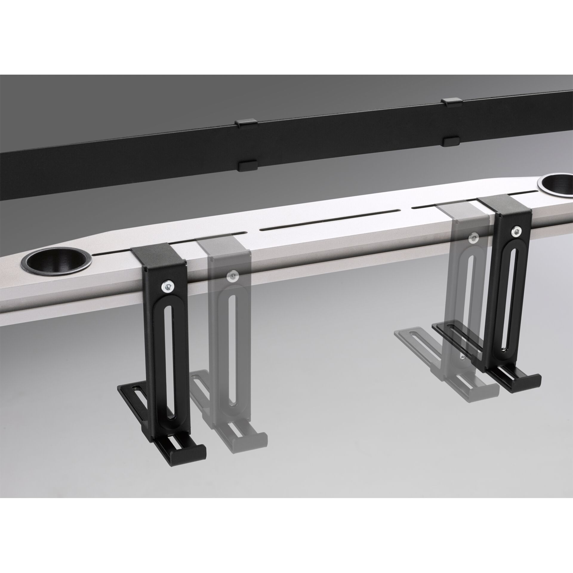  monitorständer, schreibtischhalterung, gaff rails, metallhalter, verstellbare stütze