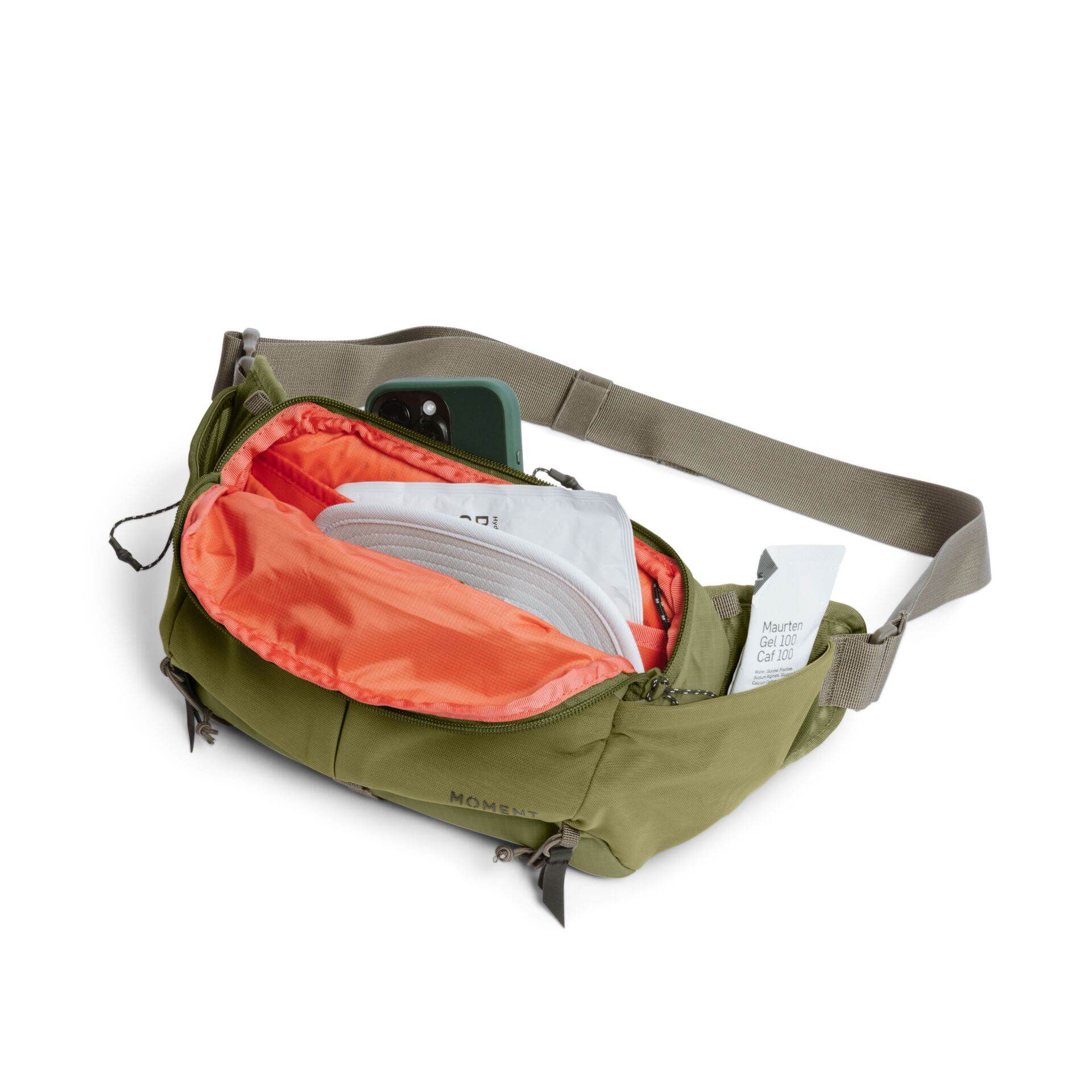 Gürteltasche, Umhängetasche, Tasche, Nylon, orange Innenfutter