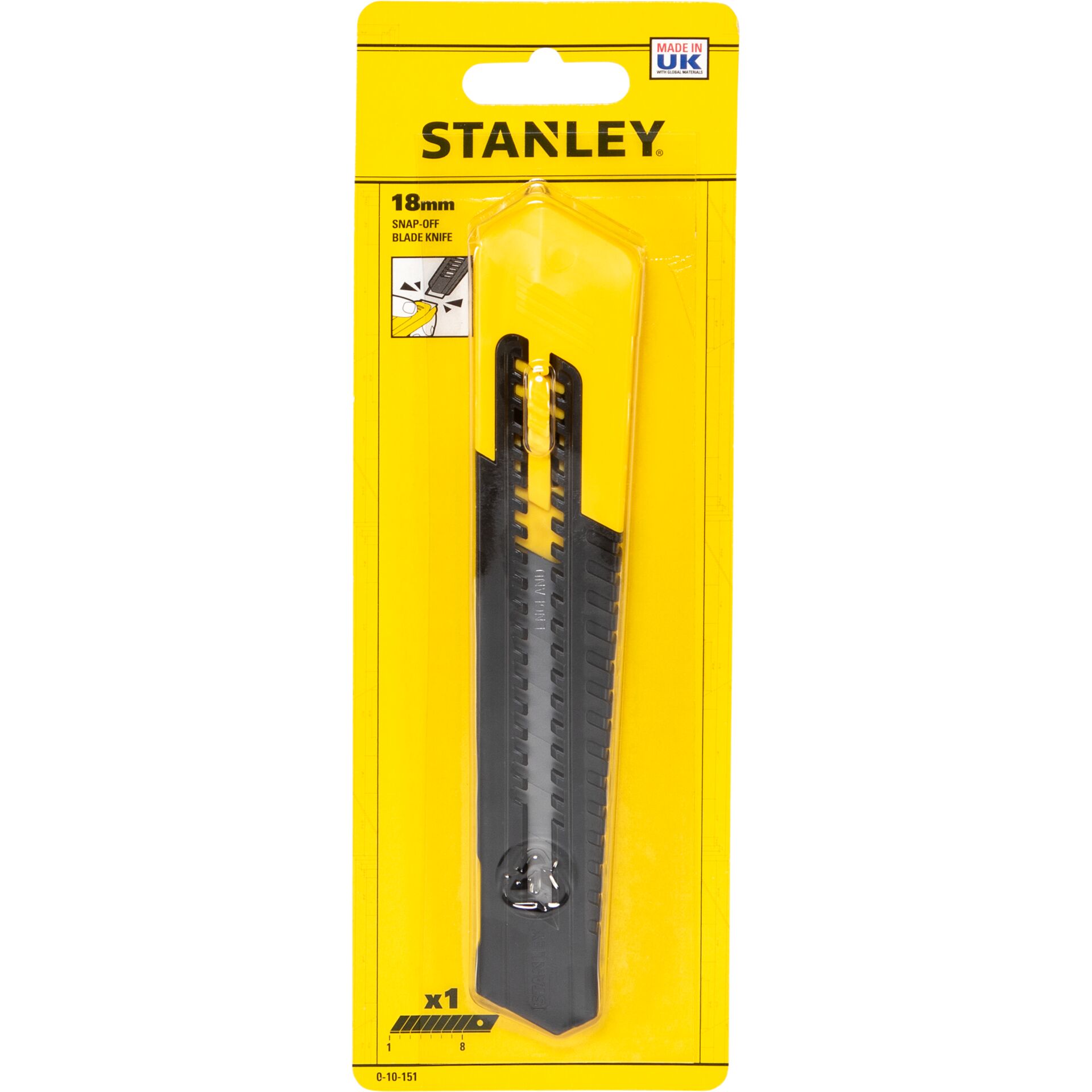 Stanley, Messer, abbrechbares Messerblatt, Klinge, Schneidewerkzeug
