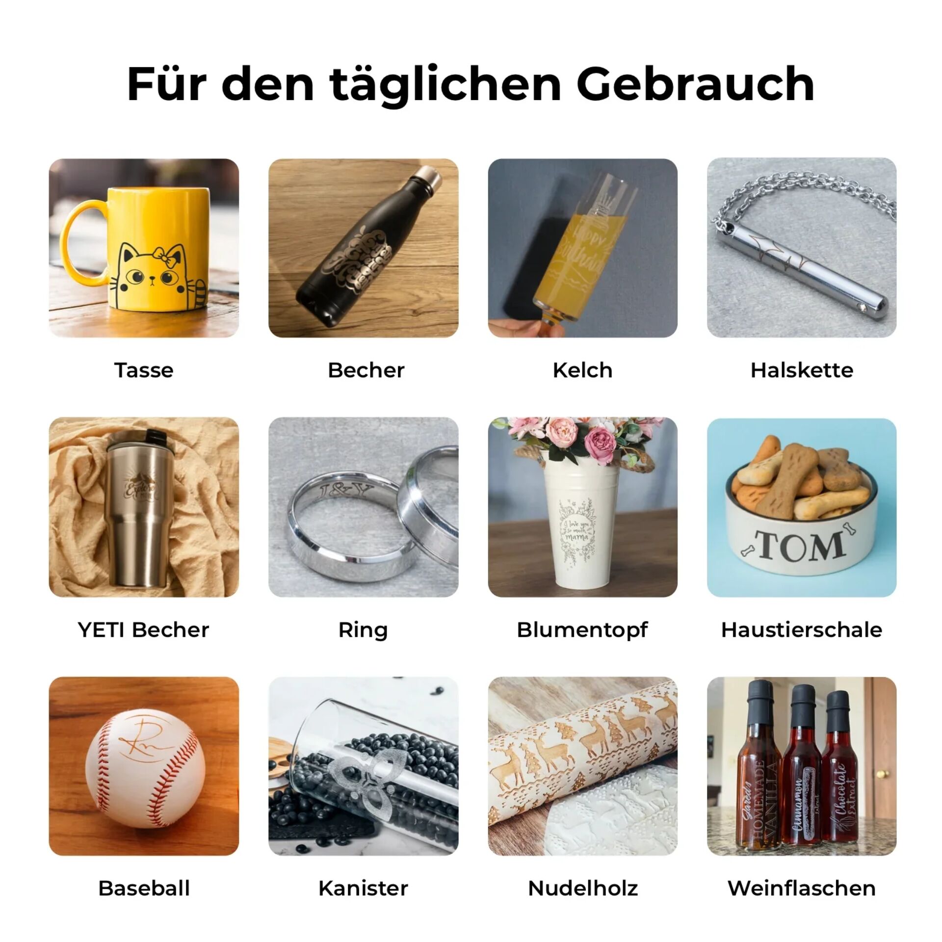 Tasse, Becher, Kelch, Halskette, Ring