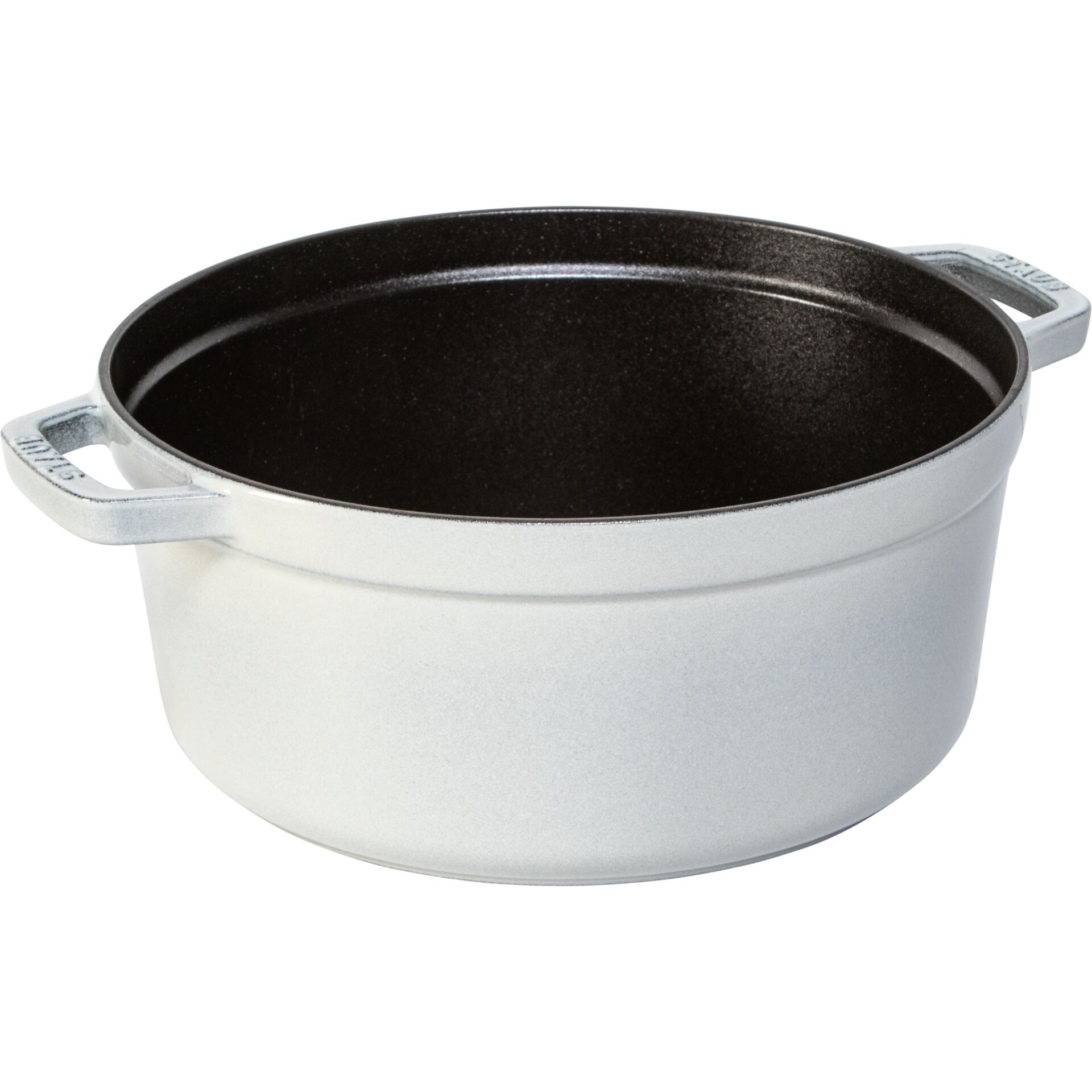 Kochtopf, Stieltopf, Metalltopf, silber, antihaft
