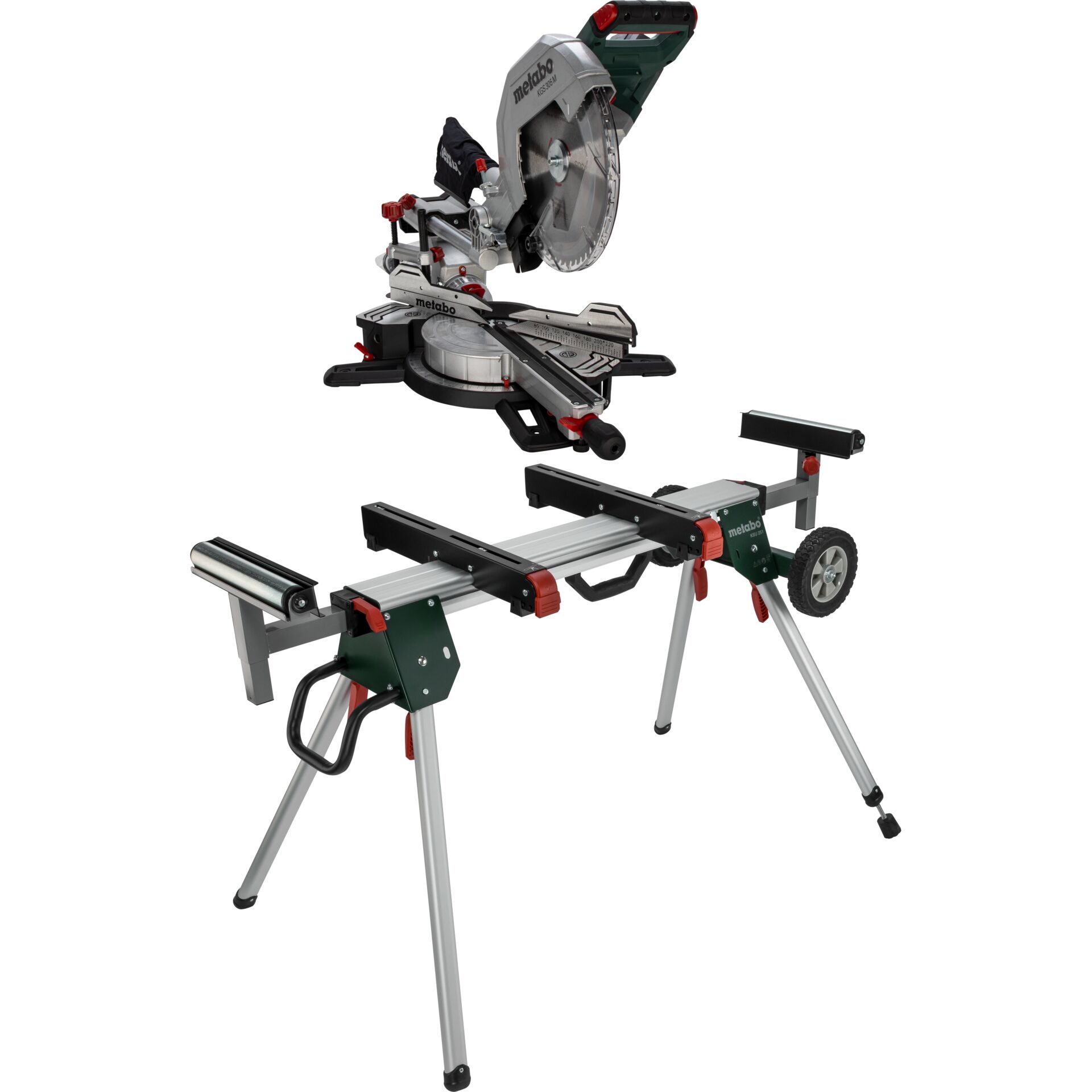 Maschine, Rad, Spielzeug, Kappsäge, Schnitttisch, Verstellbar, Metabo, Sägeanschluss
