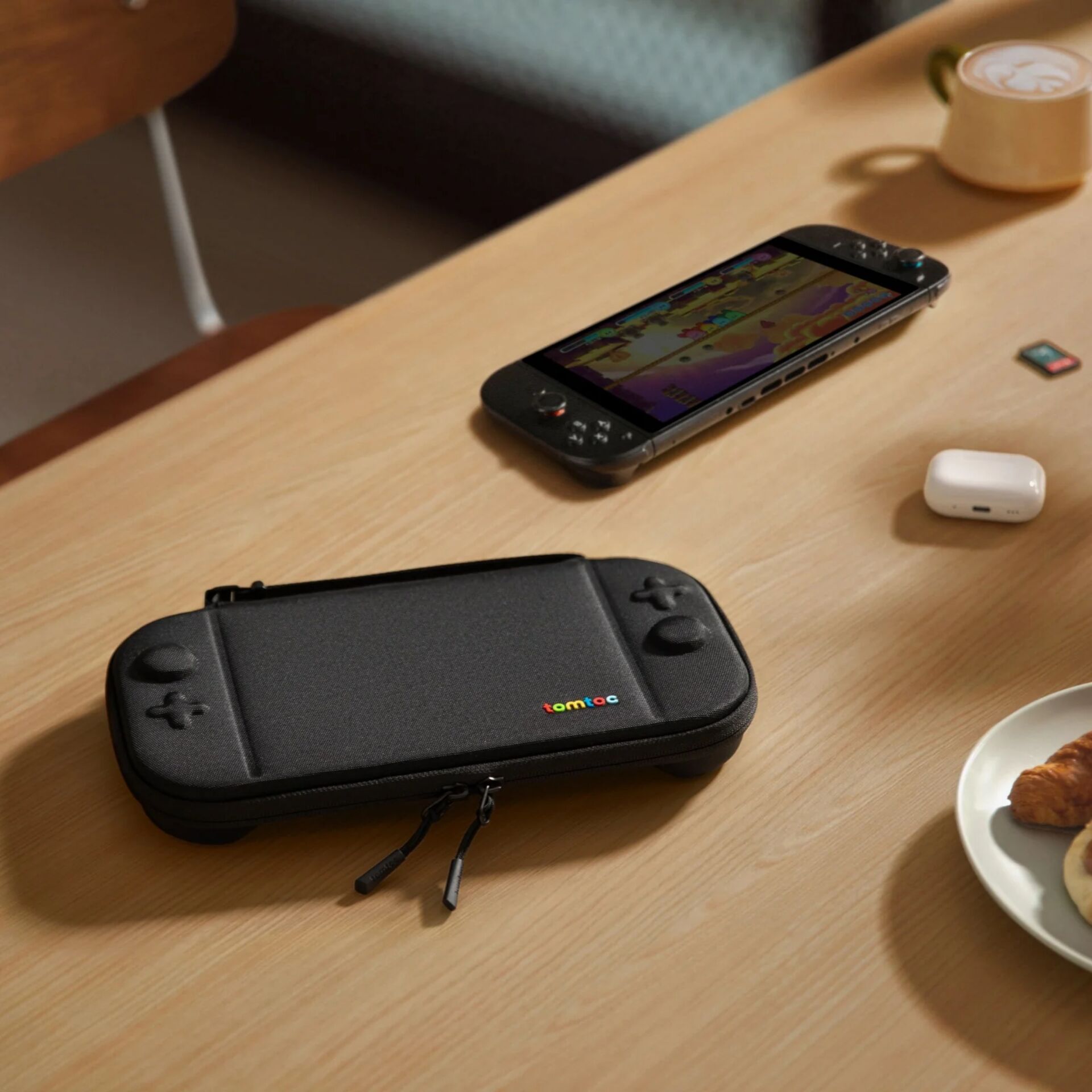 Nintendo Switch-Hülle, Hardschale, Reißverschlusshülle, Gaming-Konsole Tasche, Schwarze Hülle