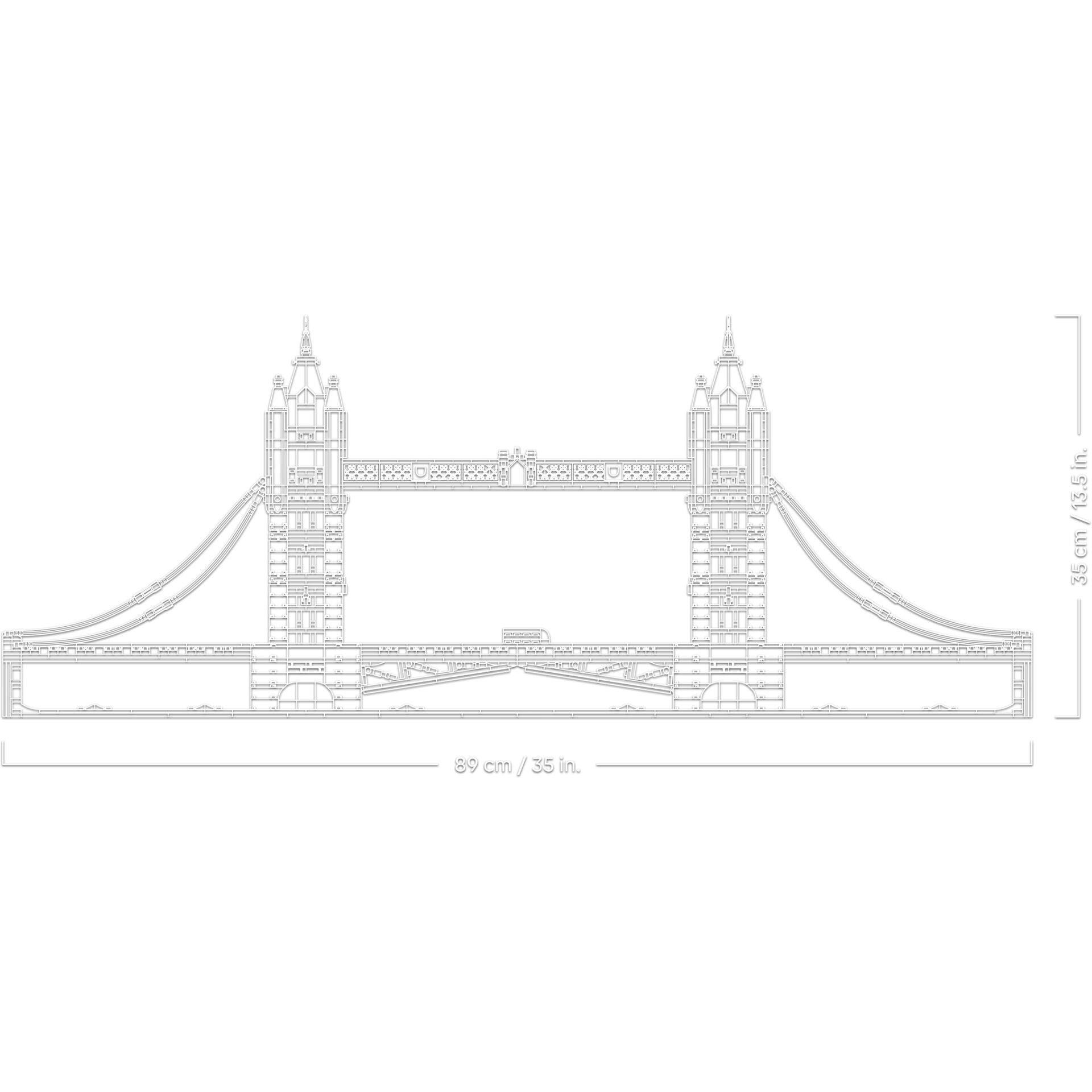 Brücke, Tower Bridge, Architekturmodell, Konstruktionsplan, Maßstab 1:35