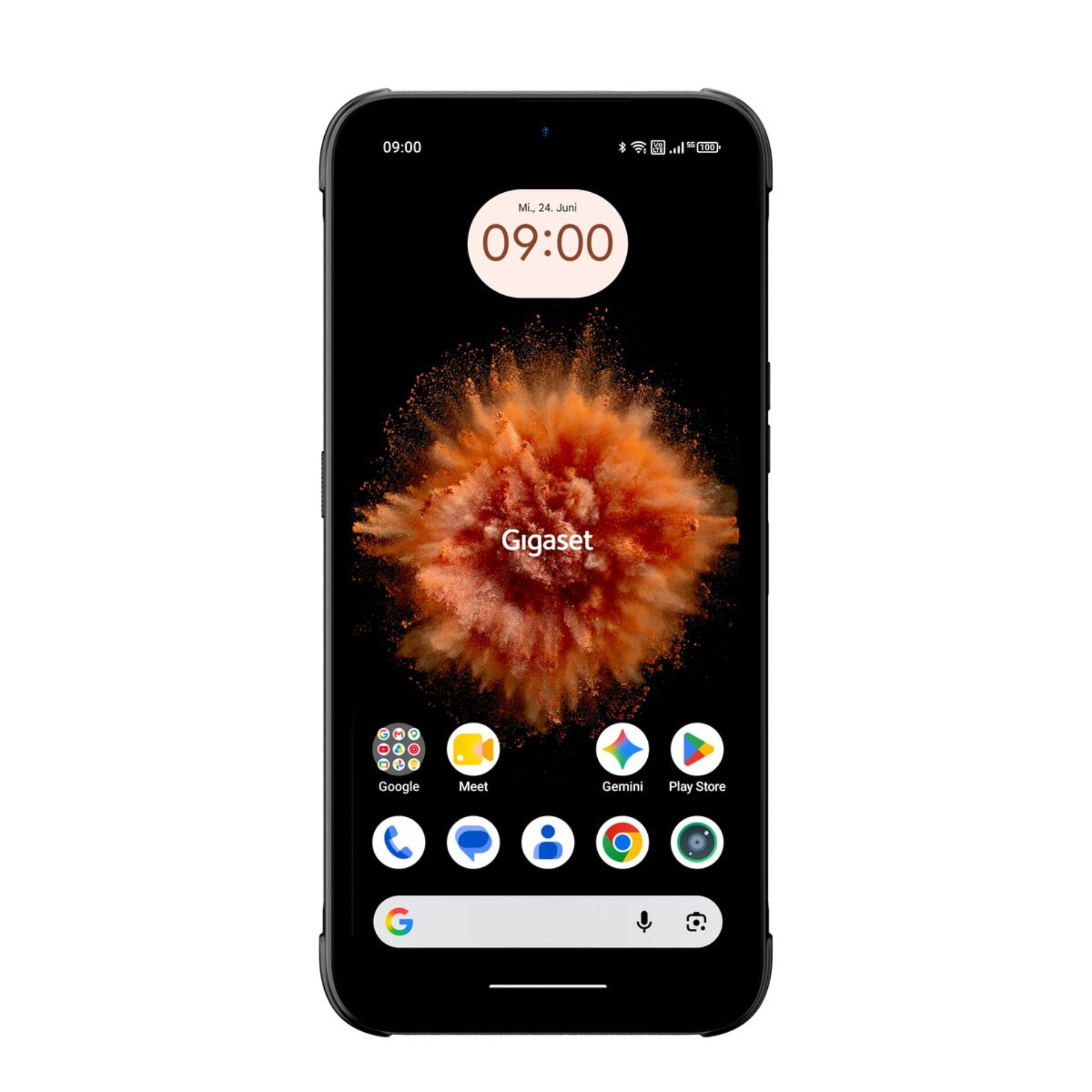 smartphone, android, schwarz, touchscreen, startbildschirm